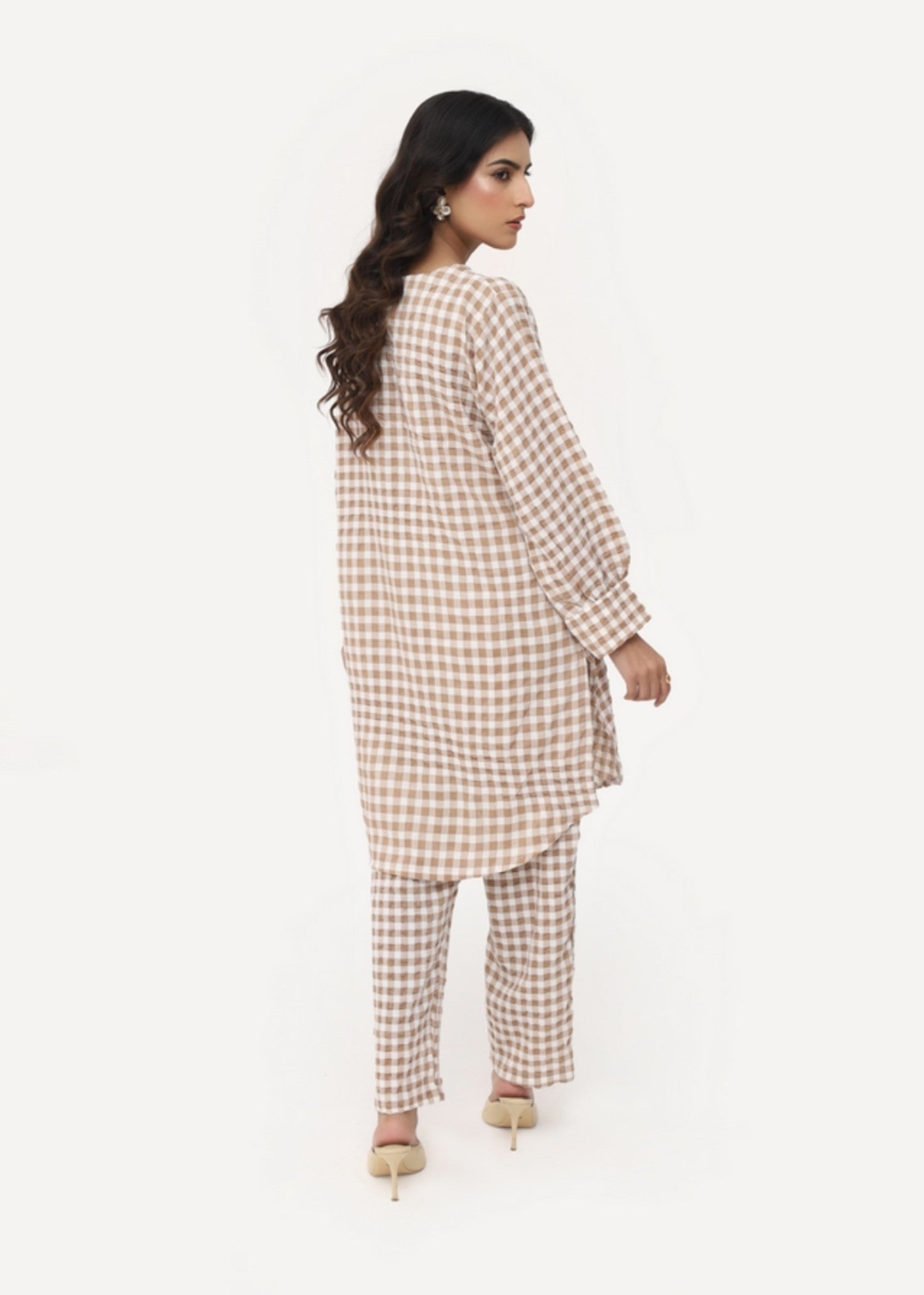 polycotton Co Ord Sets in Camel brown