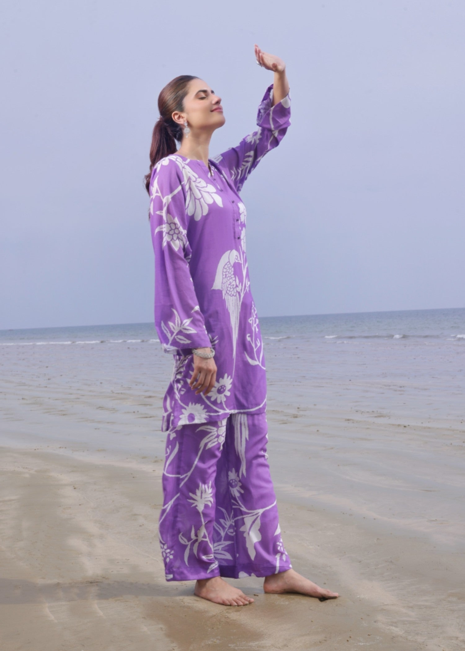 lawn Co Ord Sets in Purple