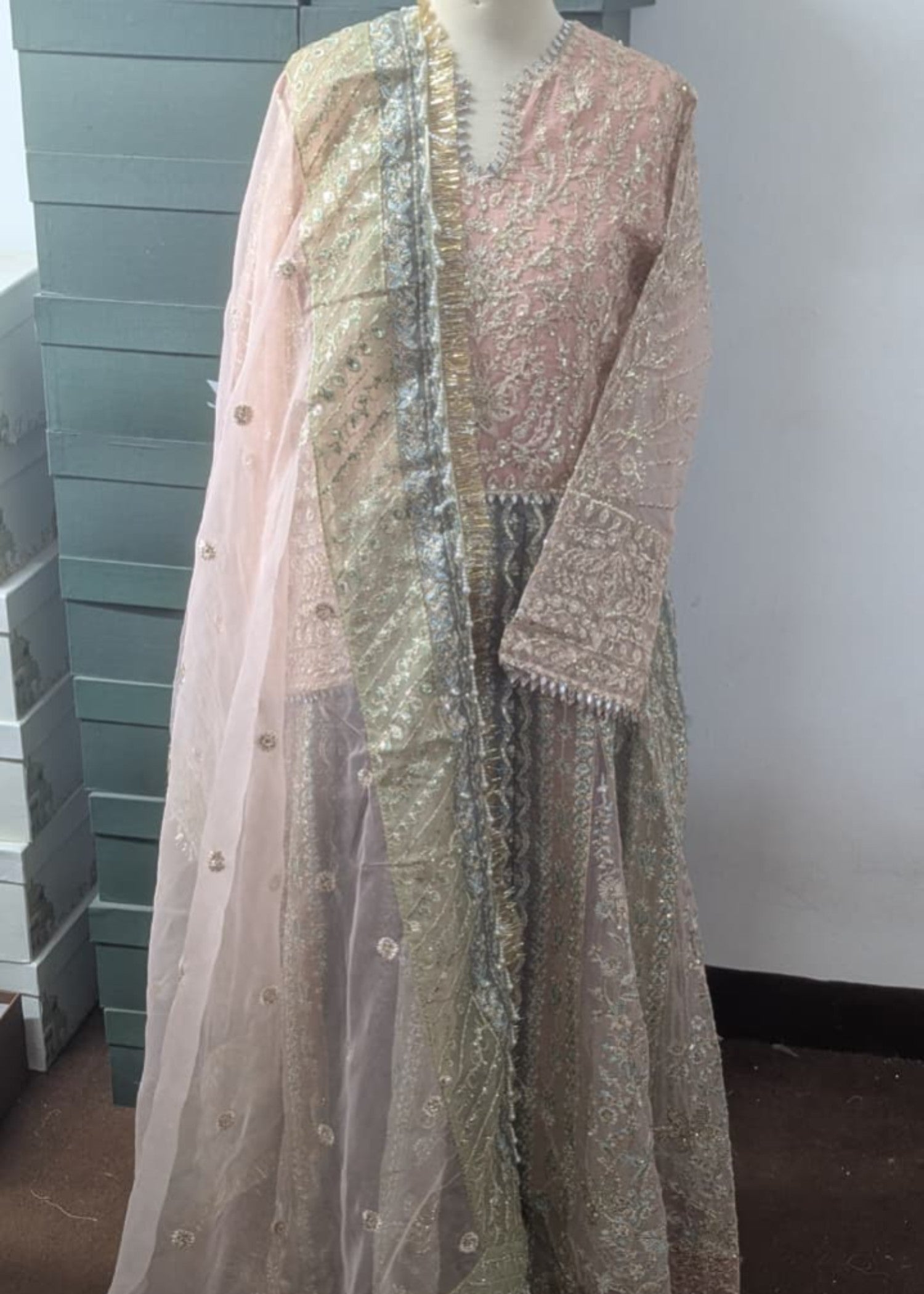 organza Maxi in Baby pink