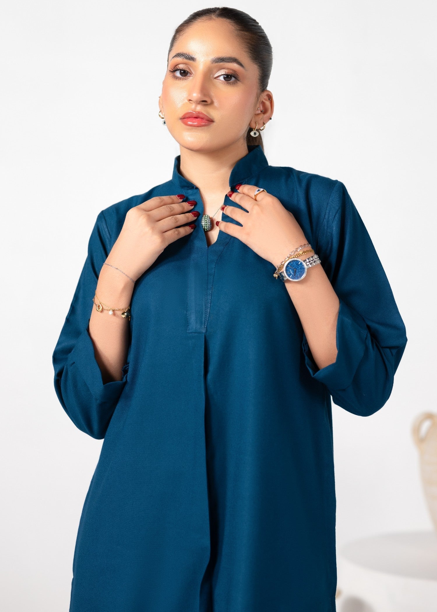 karandi Co ord Sets in Navy blue