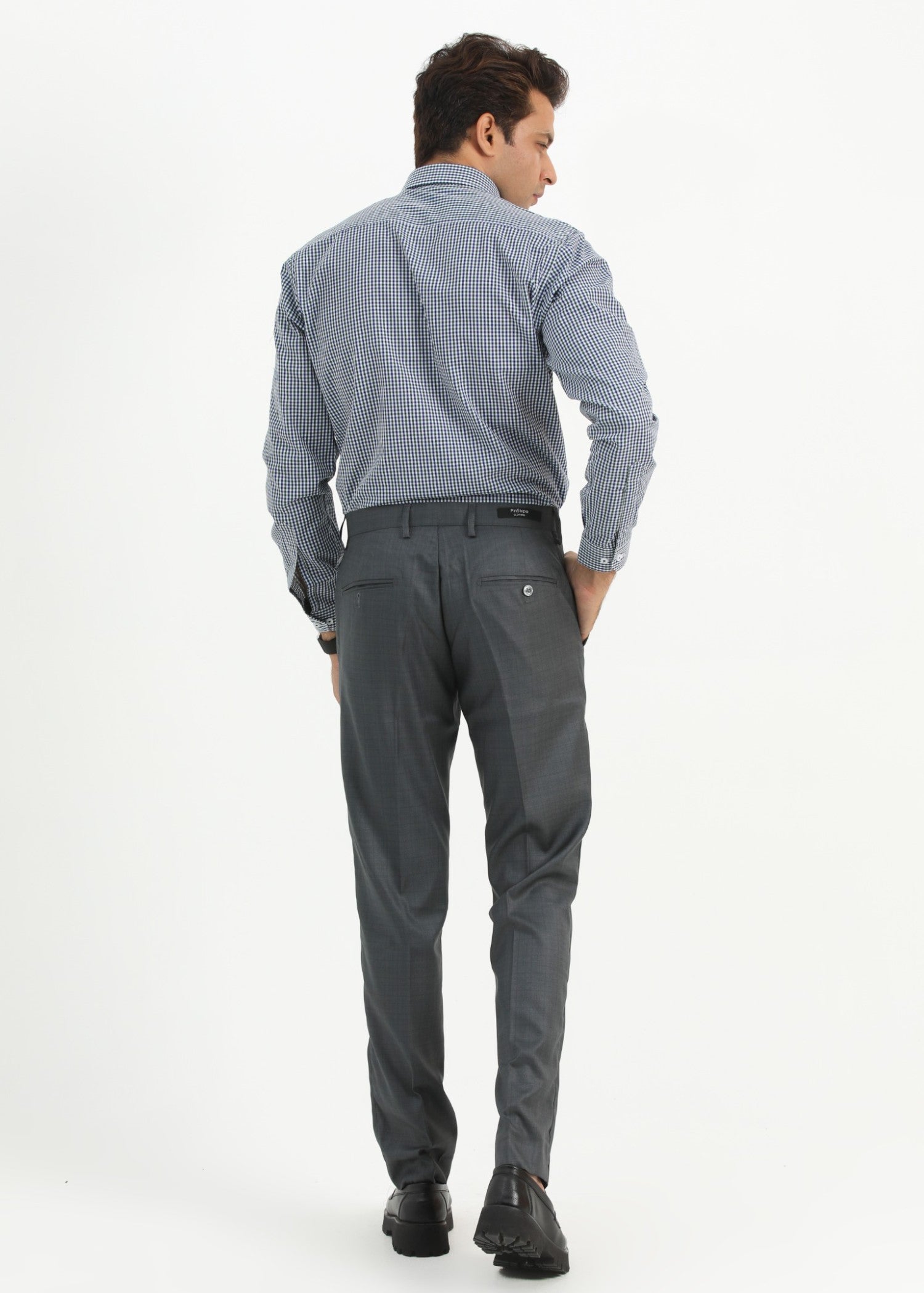 cotton Formal Shirt in Blue, white