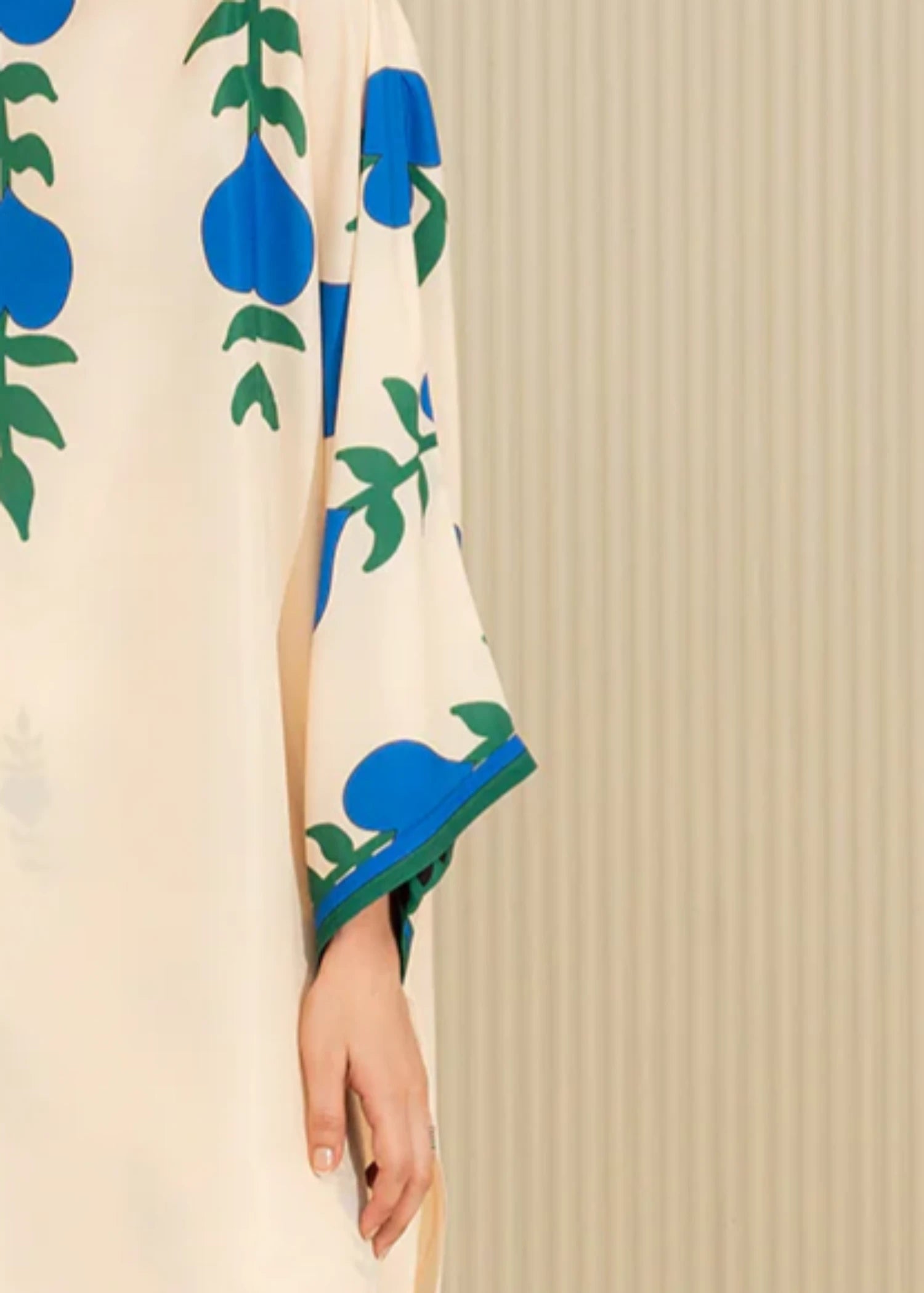 crepe Kurti in Cream