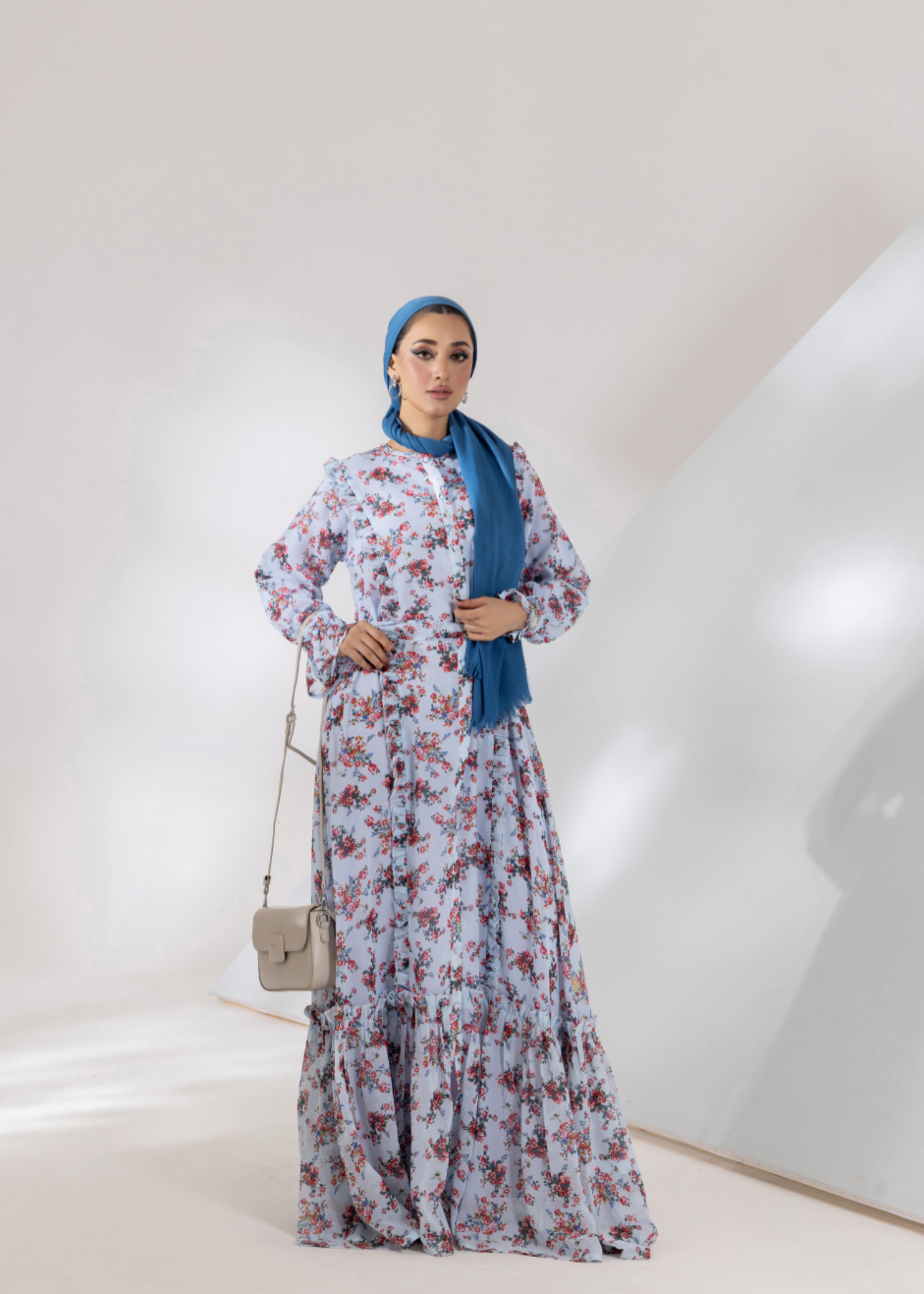 chiffon Maxi in Cloud blue