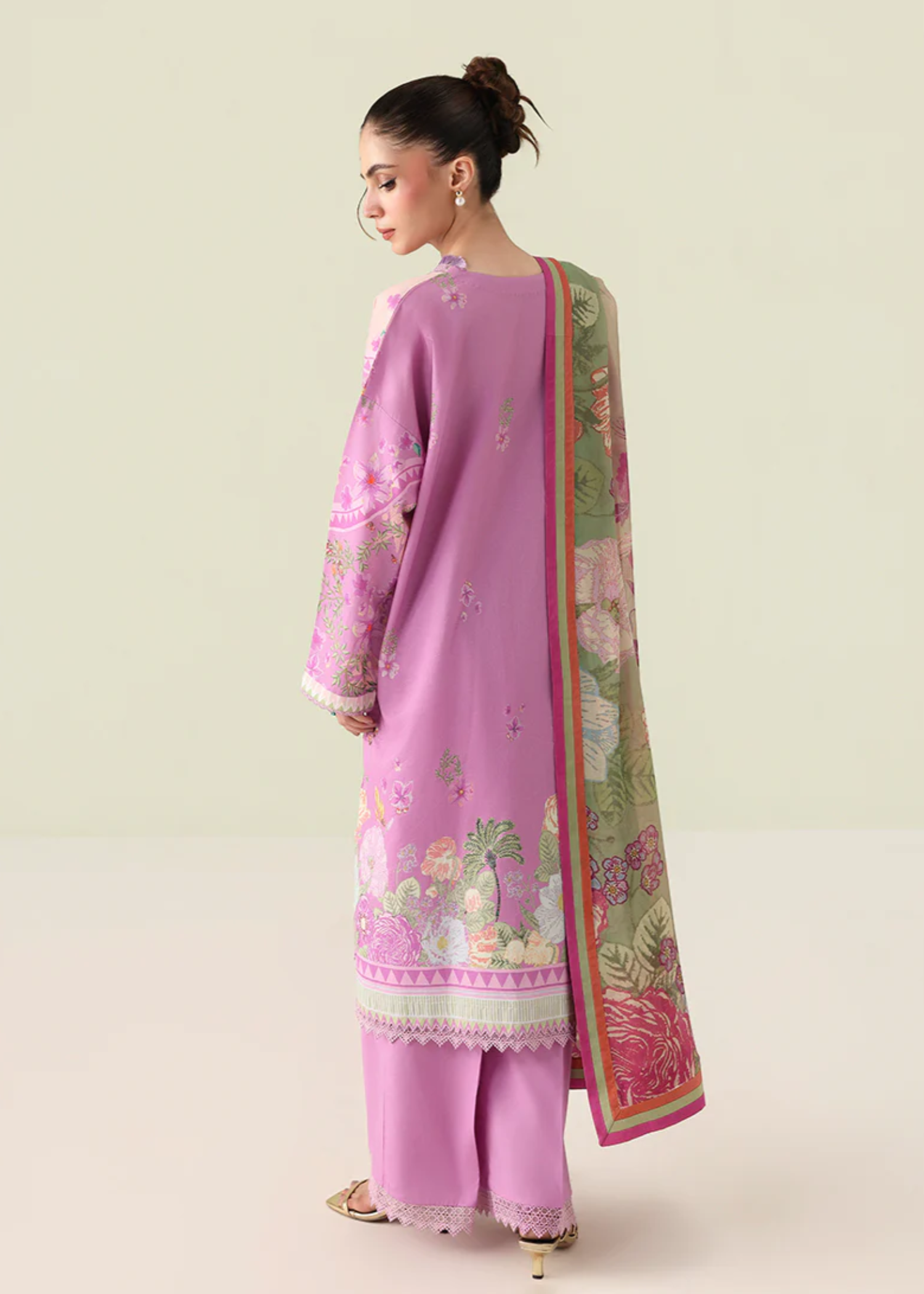 lawn Unstitched in Purple pizzazz