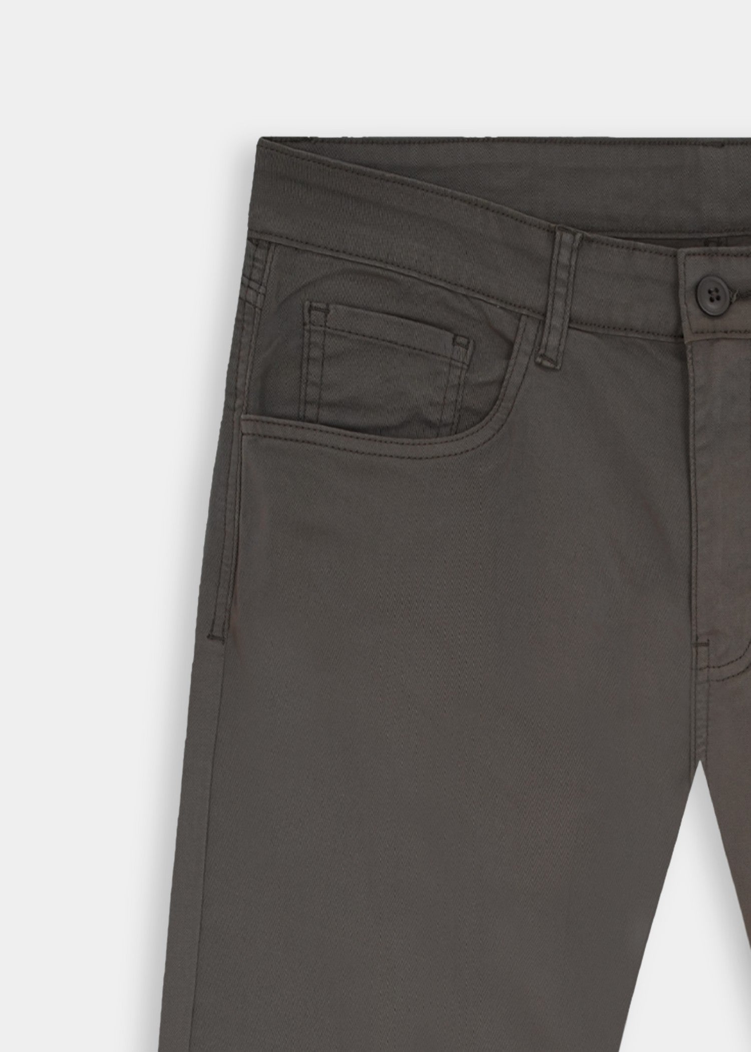 cotton satin Pants in Dark brown