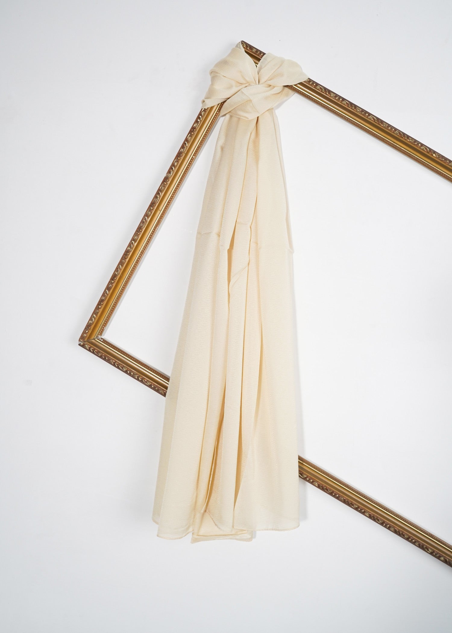 silk Hijab in Cream