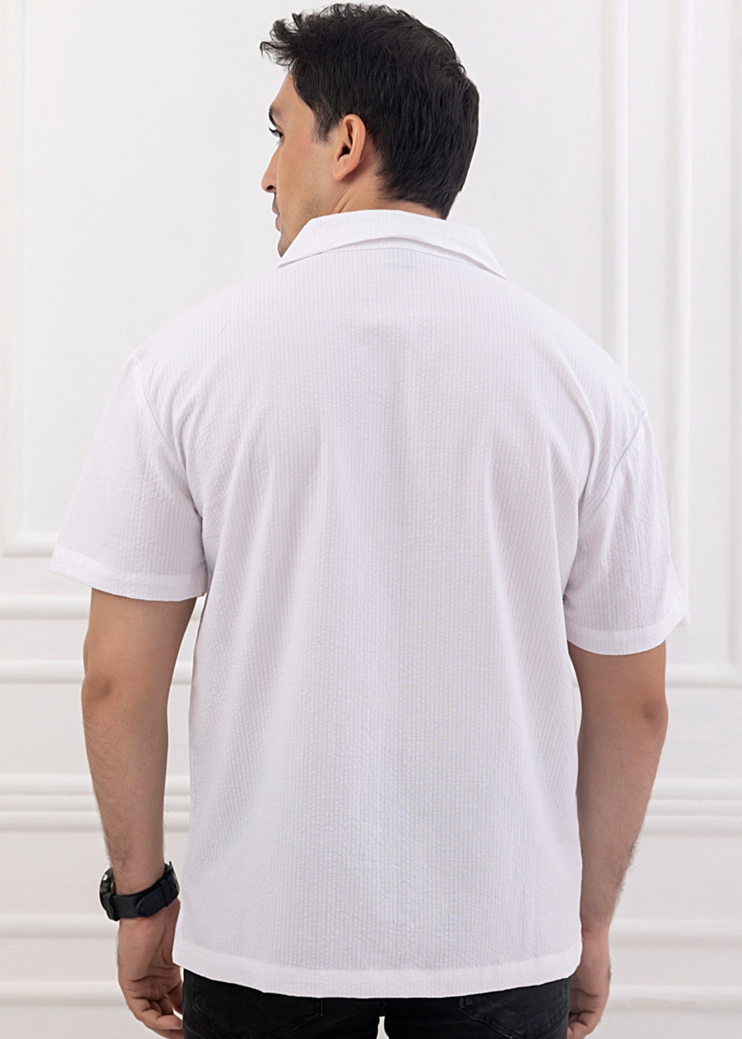 cotton Casual Shirt in Off-white