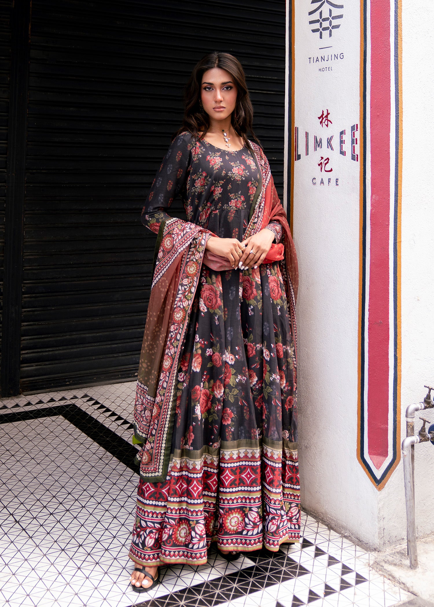 chiffon Maxi in Multi