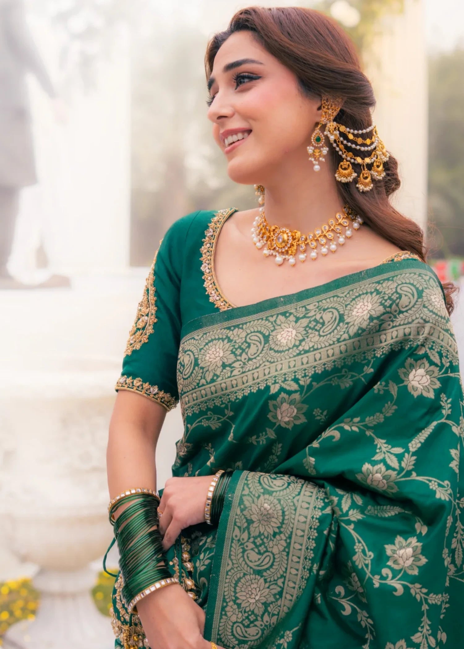 Bangles in Dark green Color by - Trendy Women Bangles KGV3344
