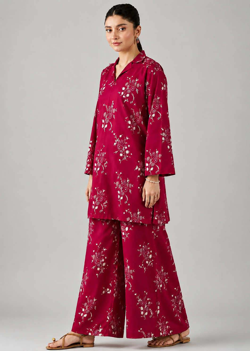 lawn Co Ord Sets in Hot pink