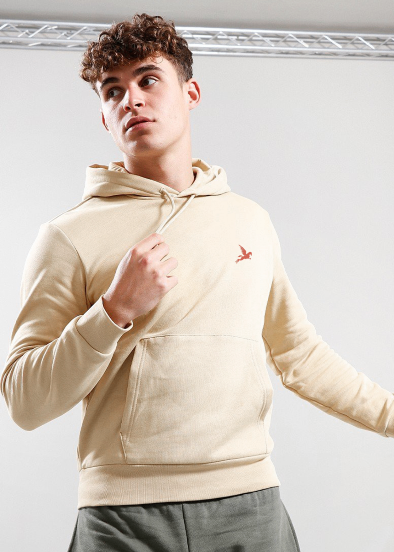 fleece Hoodie in Cream