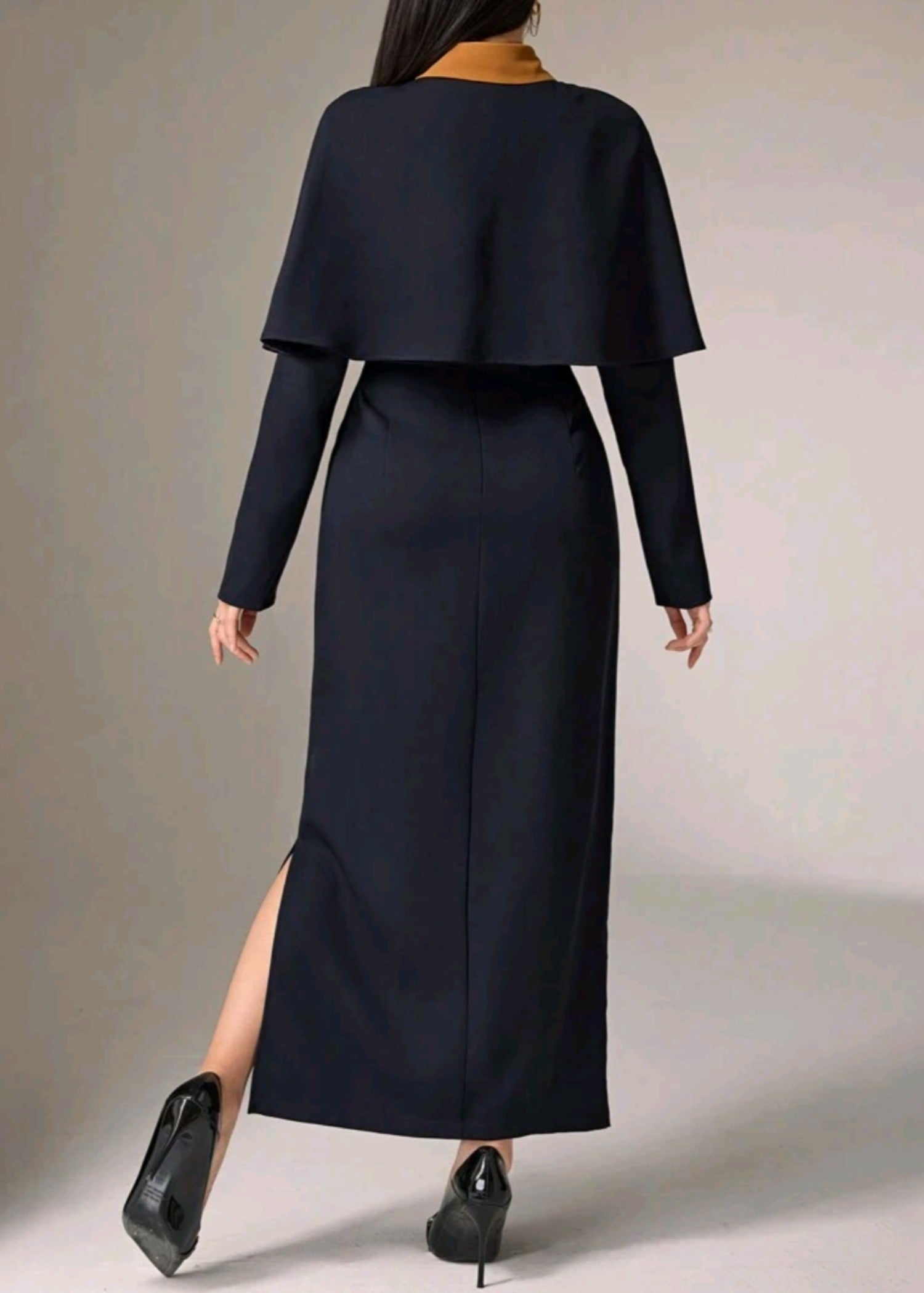 polyester Dress in Navy blue