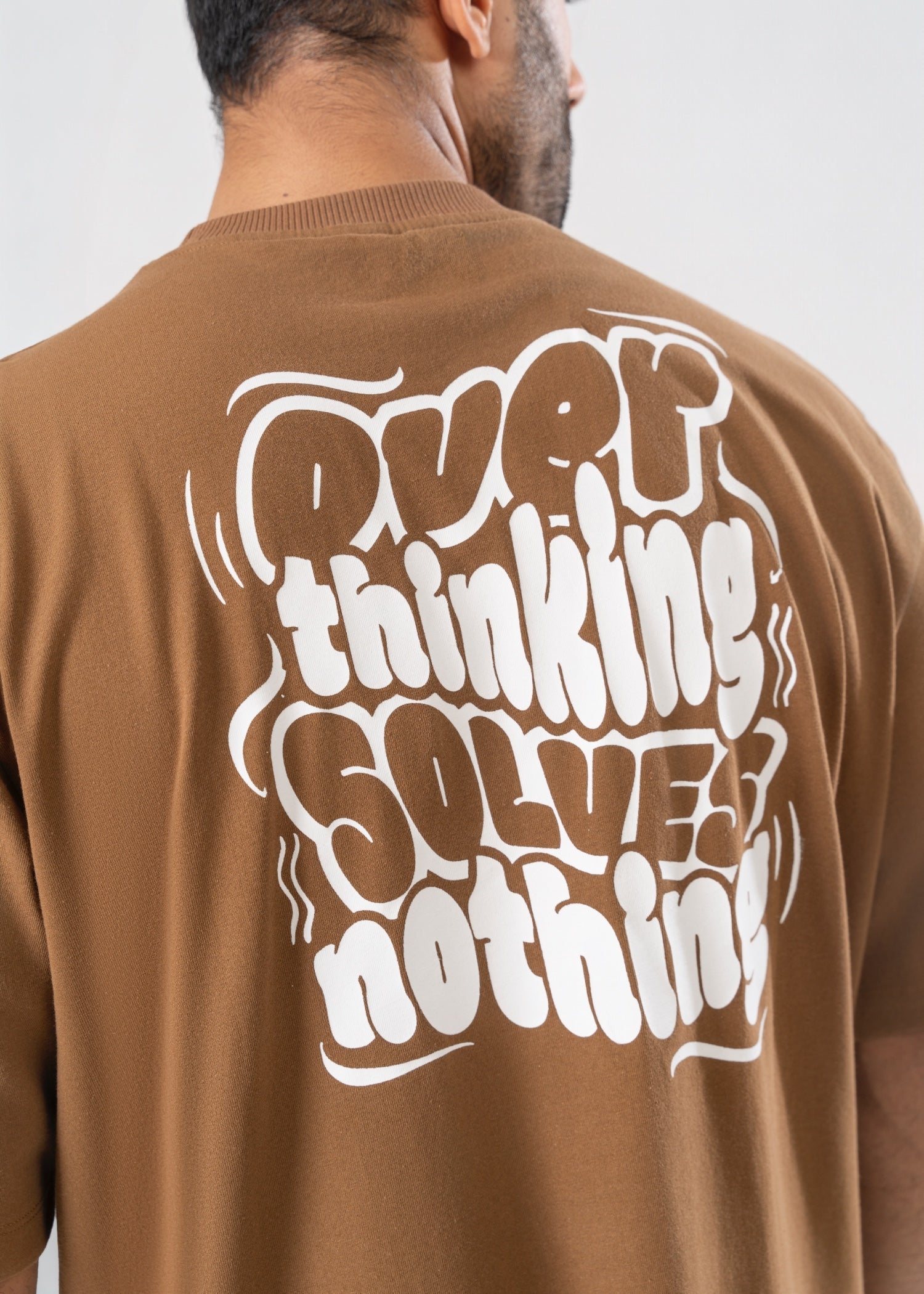 cotton jersey T Shirt in Hazelwood brown