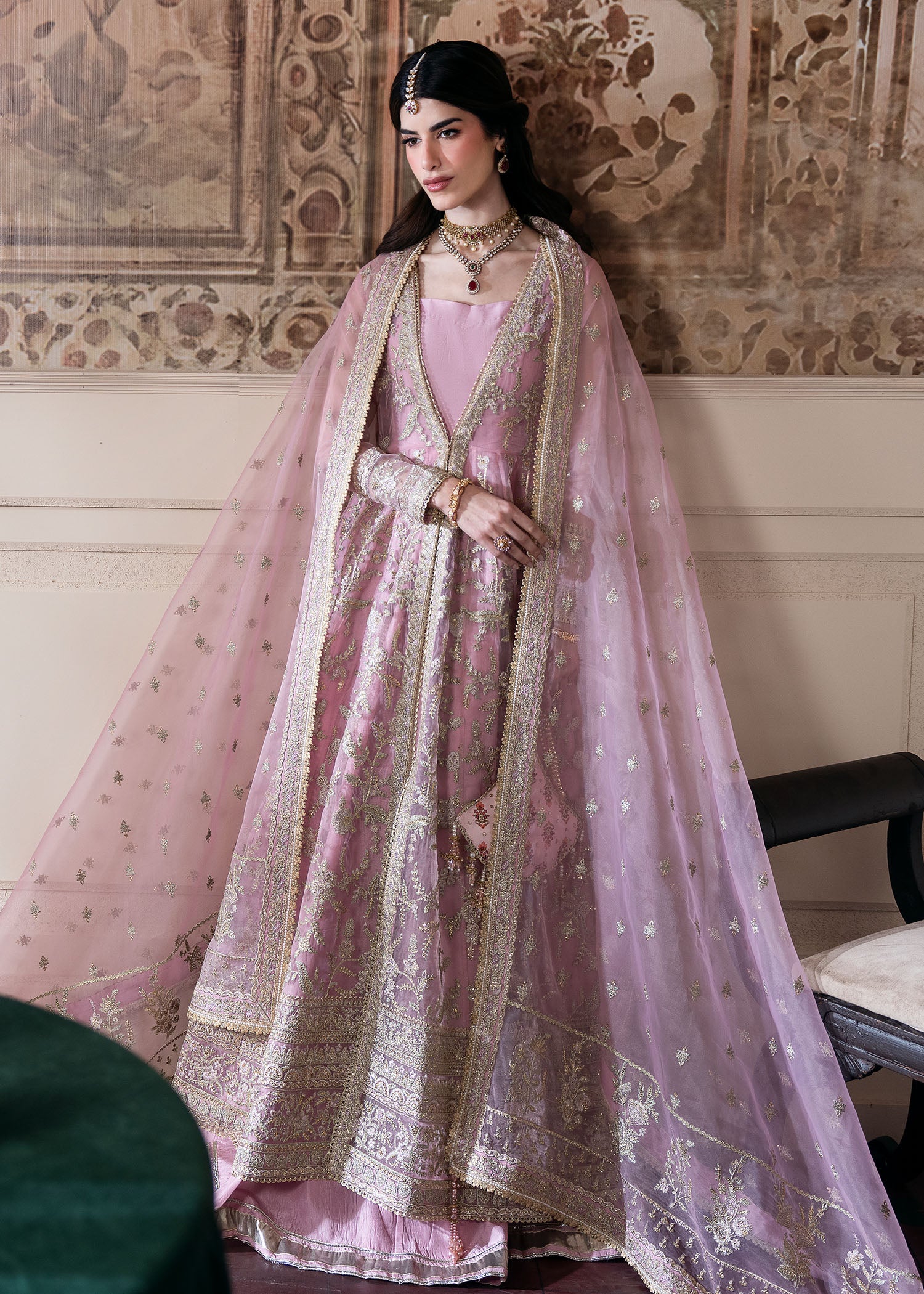 organza Gown in Pink