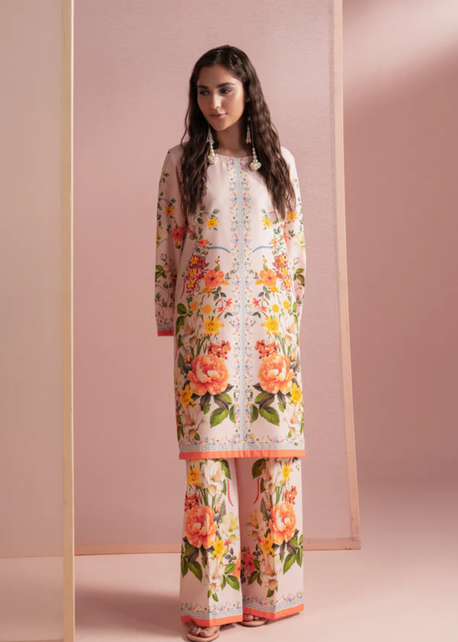 twill khaddar Co Ord Sets in Multi