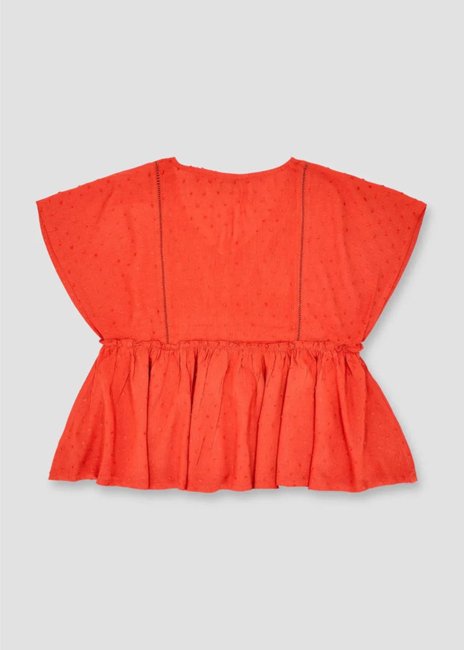 polyester Top in Chili red