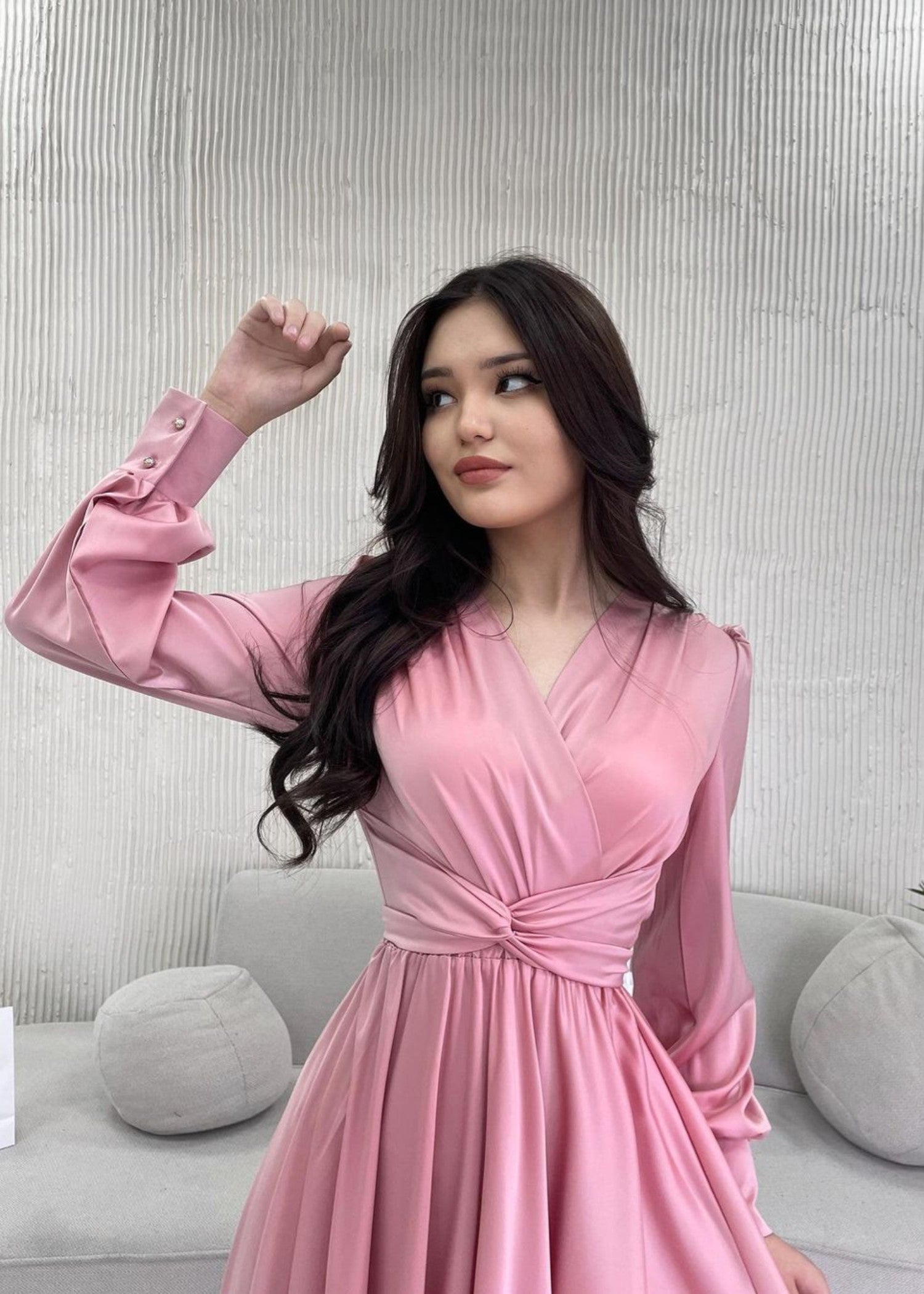 silk Maxi in Pink