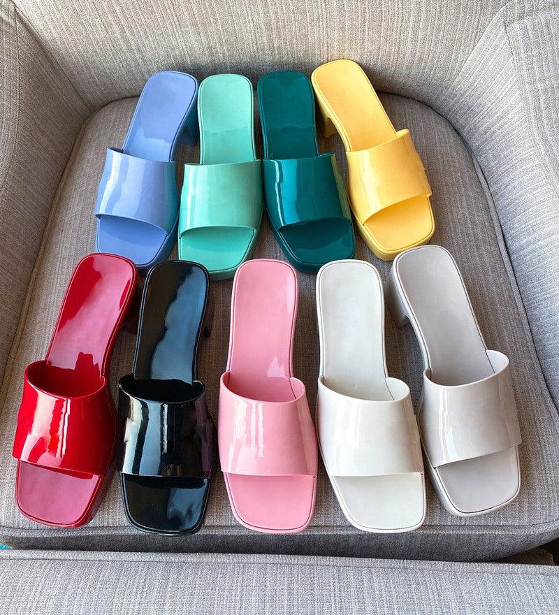Waterproof Platform Display Leg Thick-soled Thick High-heel Beach Shoes