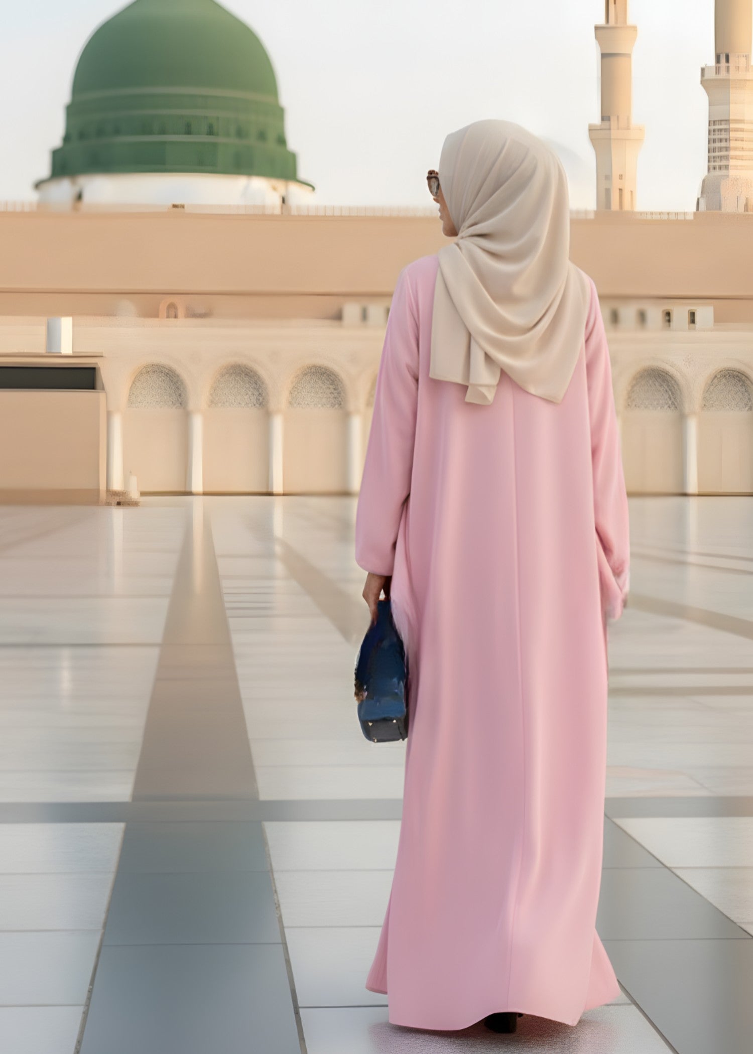 georgette Abaya in Pink