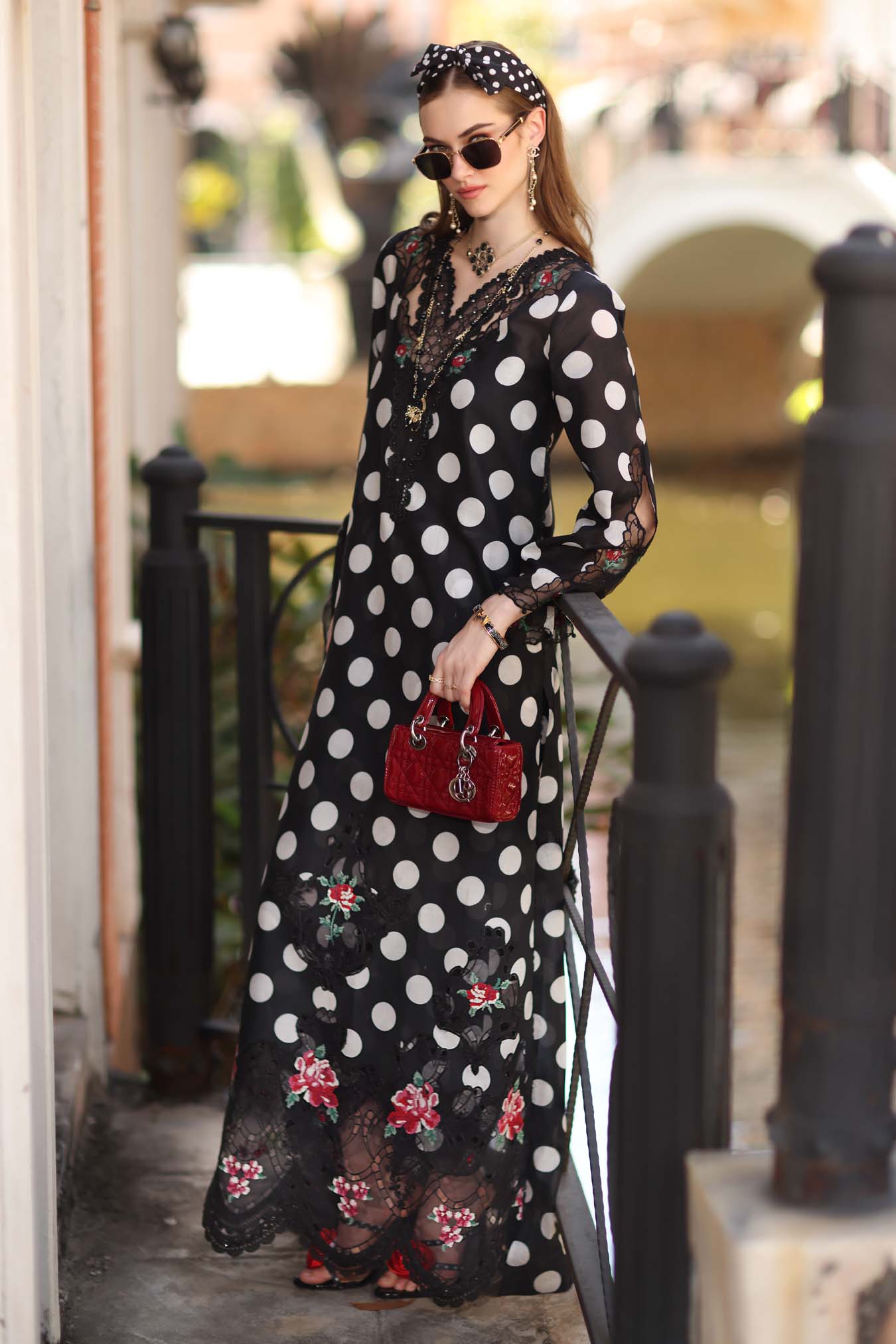 Noor Eid Luxe Printskhaas Lawn – D4 - A - Black Polka