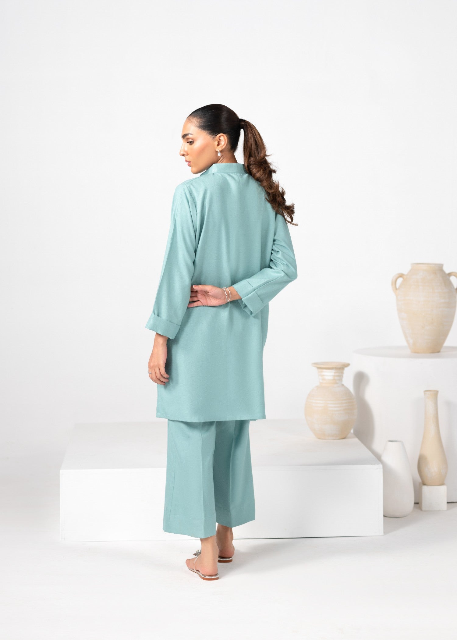 karandi Co ord Sets in Light blue