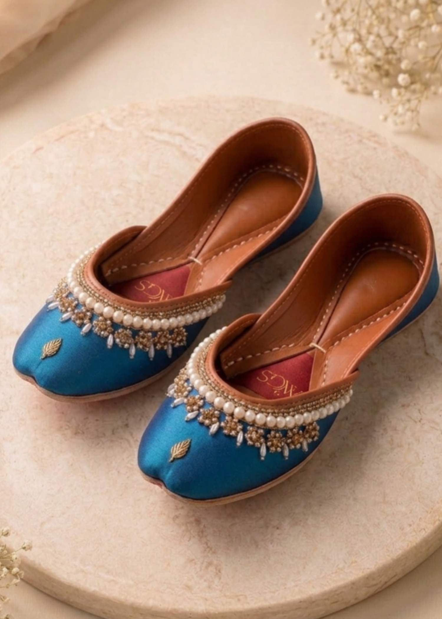 Khussa in Twilight blue by - High Quality Women Khussa KQY7589