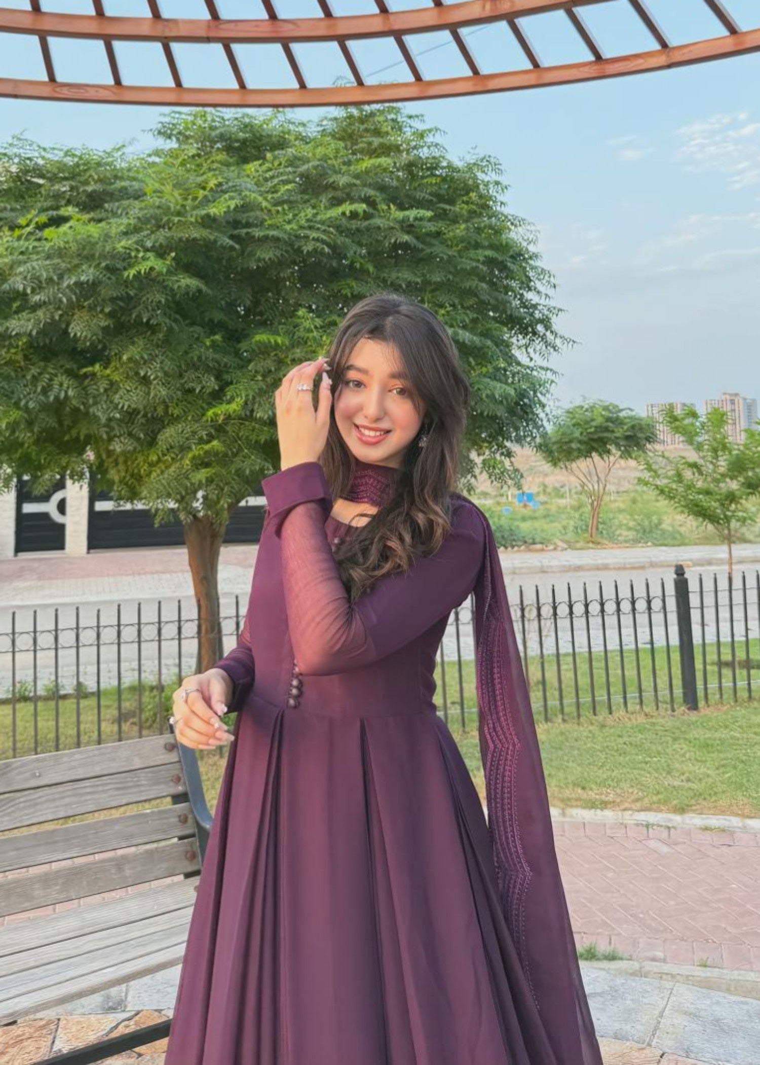 chiffon Maxi in Purple heart
