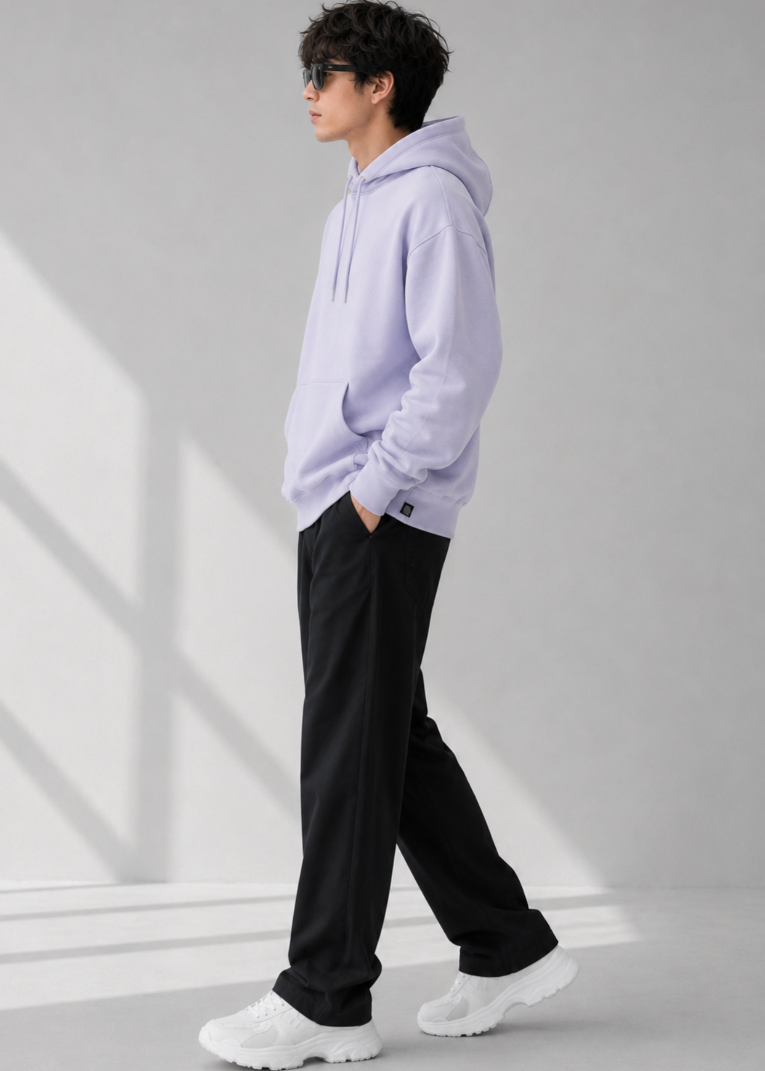 fleece Hoodie in Lavender