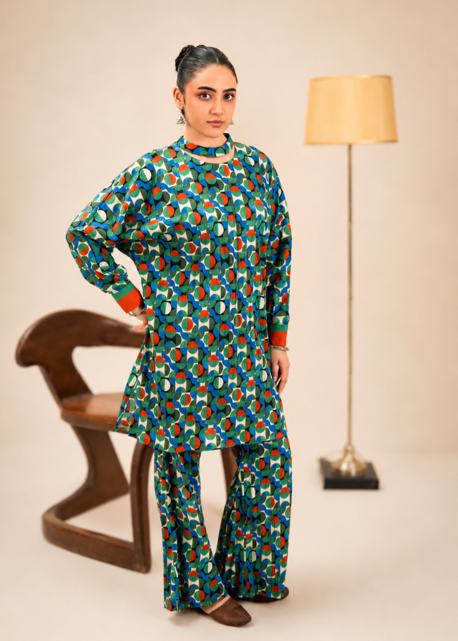 seersucker Co Ord Sets in Blue, red, green