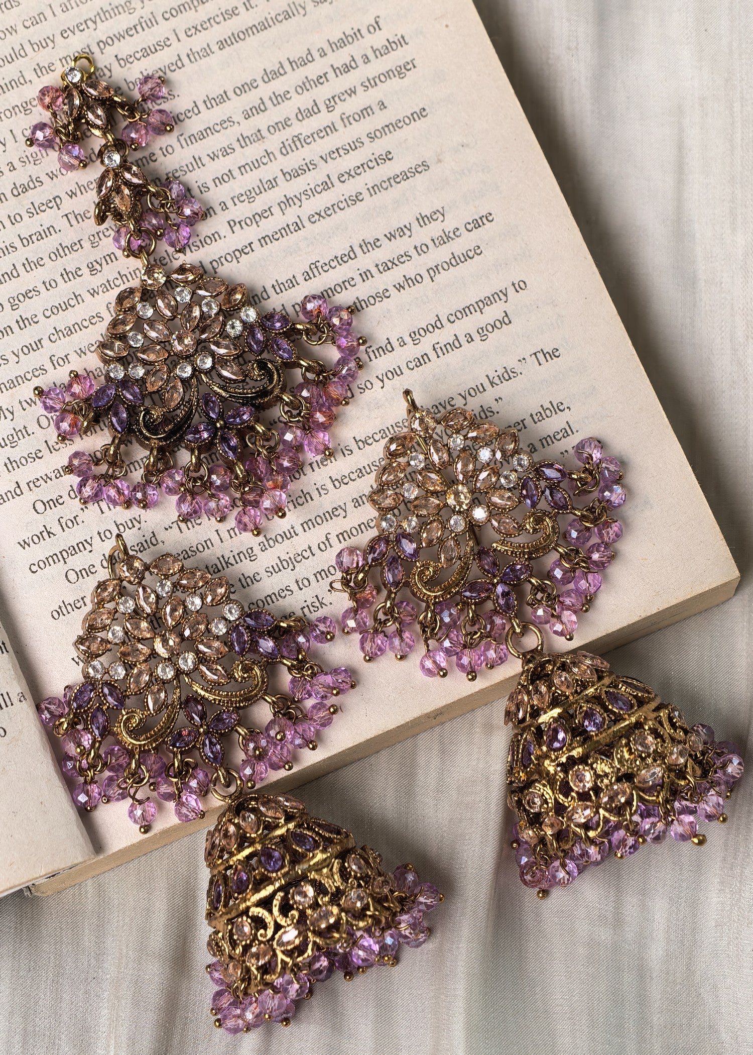 Earrings in Purple Color by - Trendy Women Earrings PLF1973