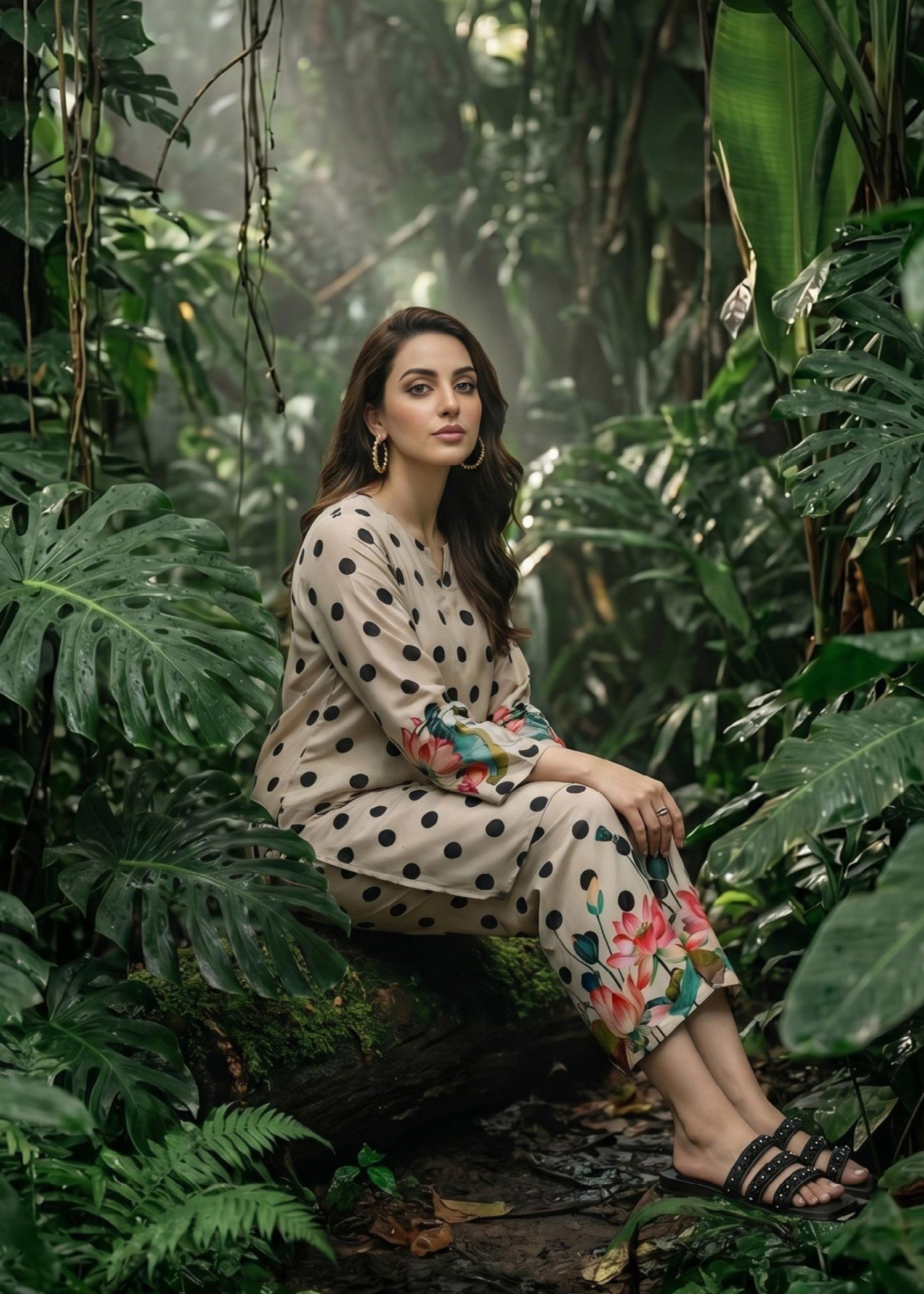 slub lawn Co Ord Sets in Off-white