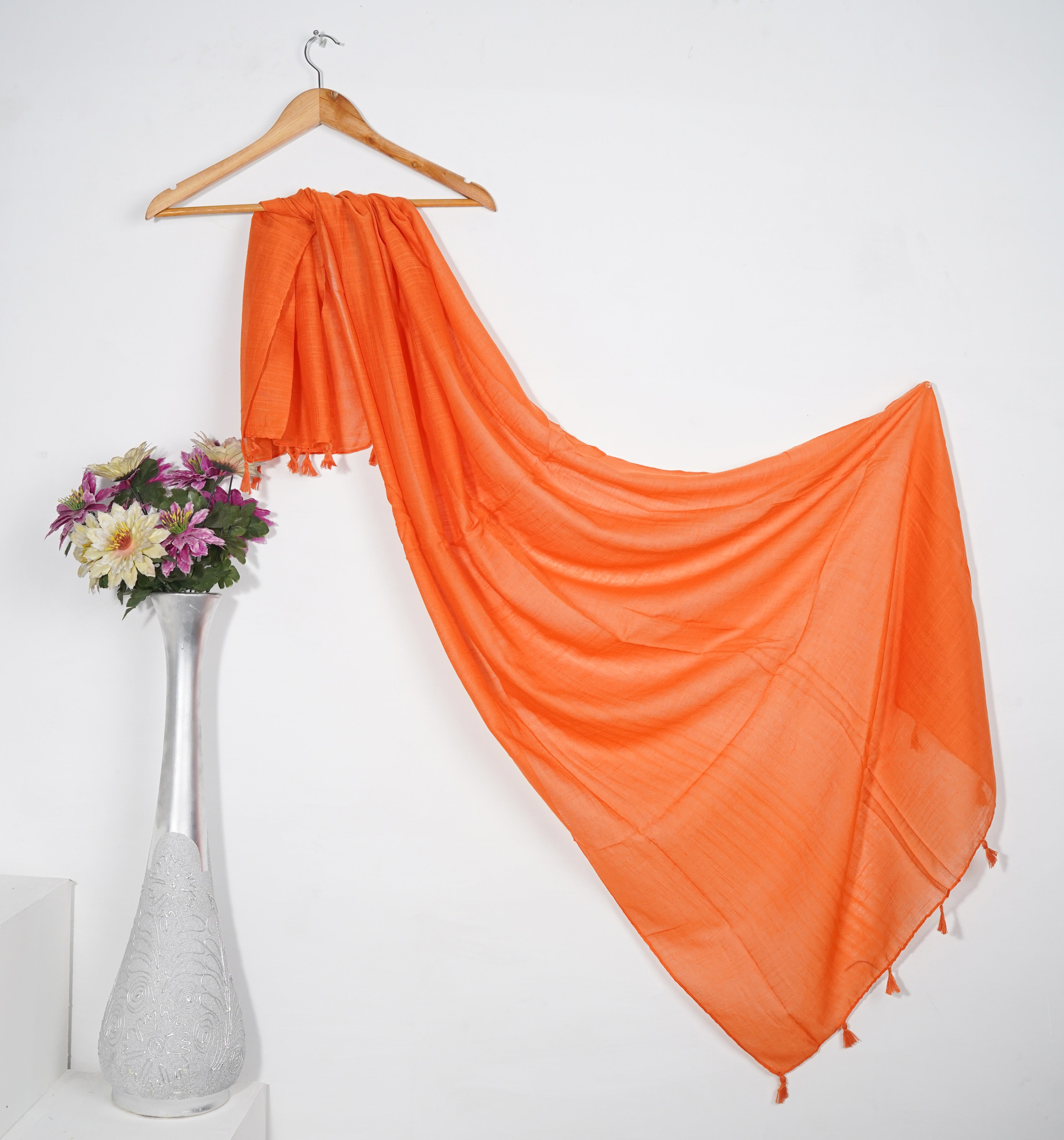 lawn Hijab in Sunset orange