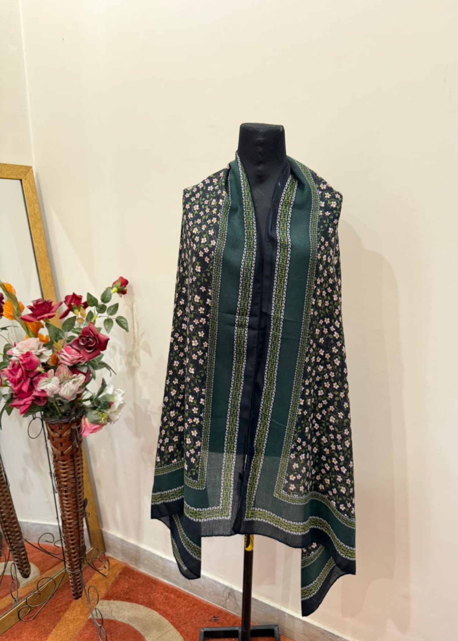 viscose Hijab in Dark green
