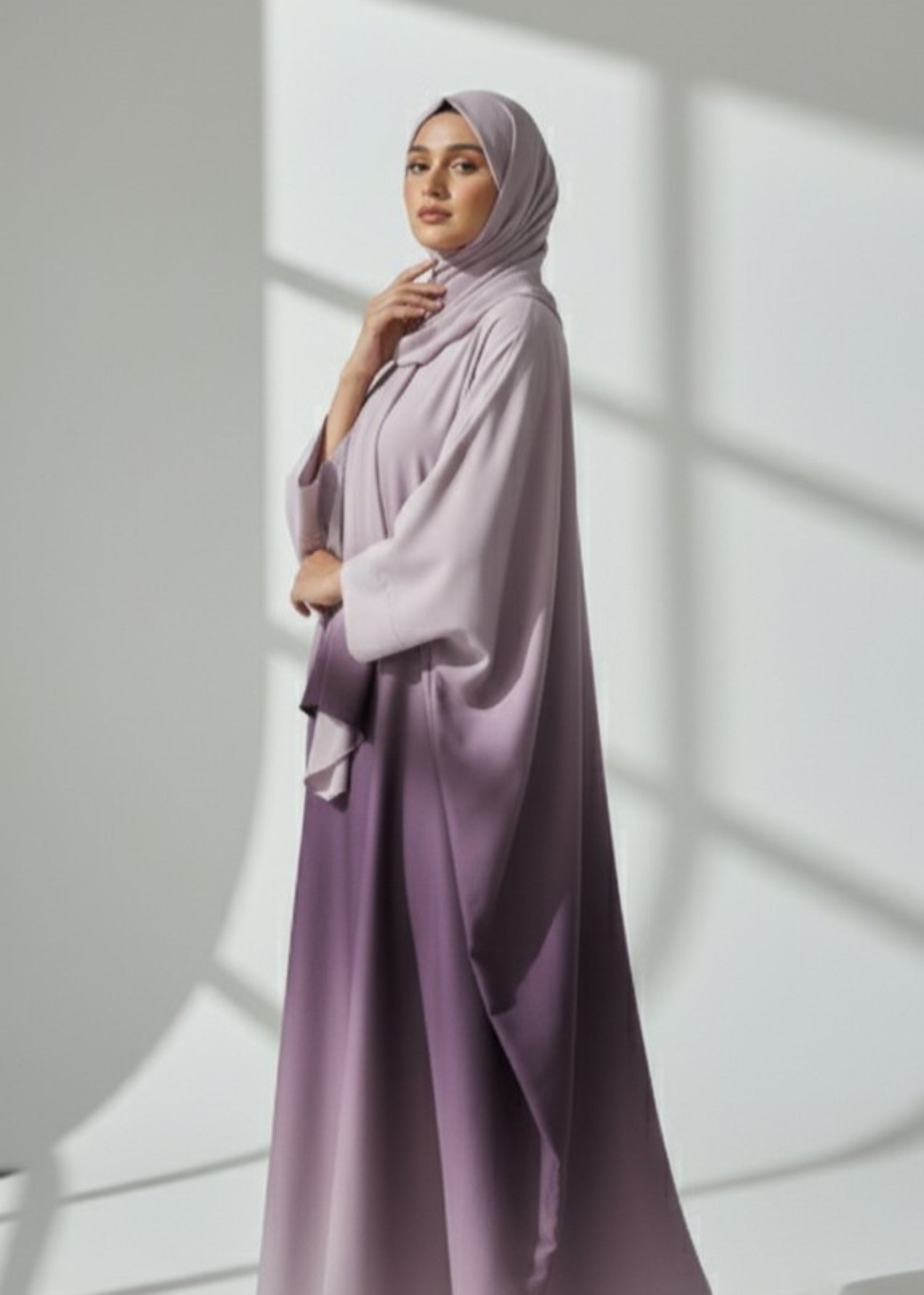 georgette Abaya in Purple