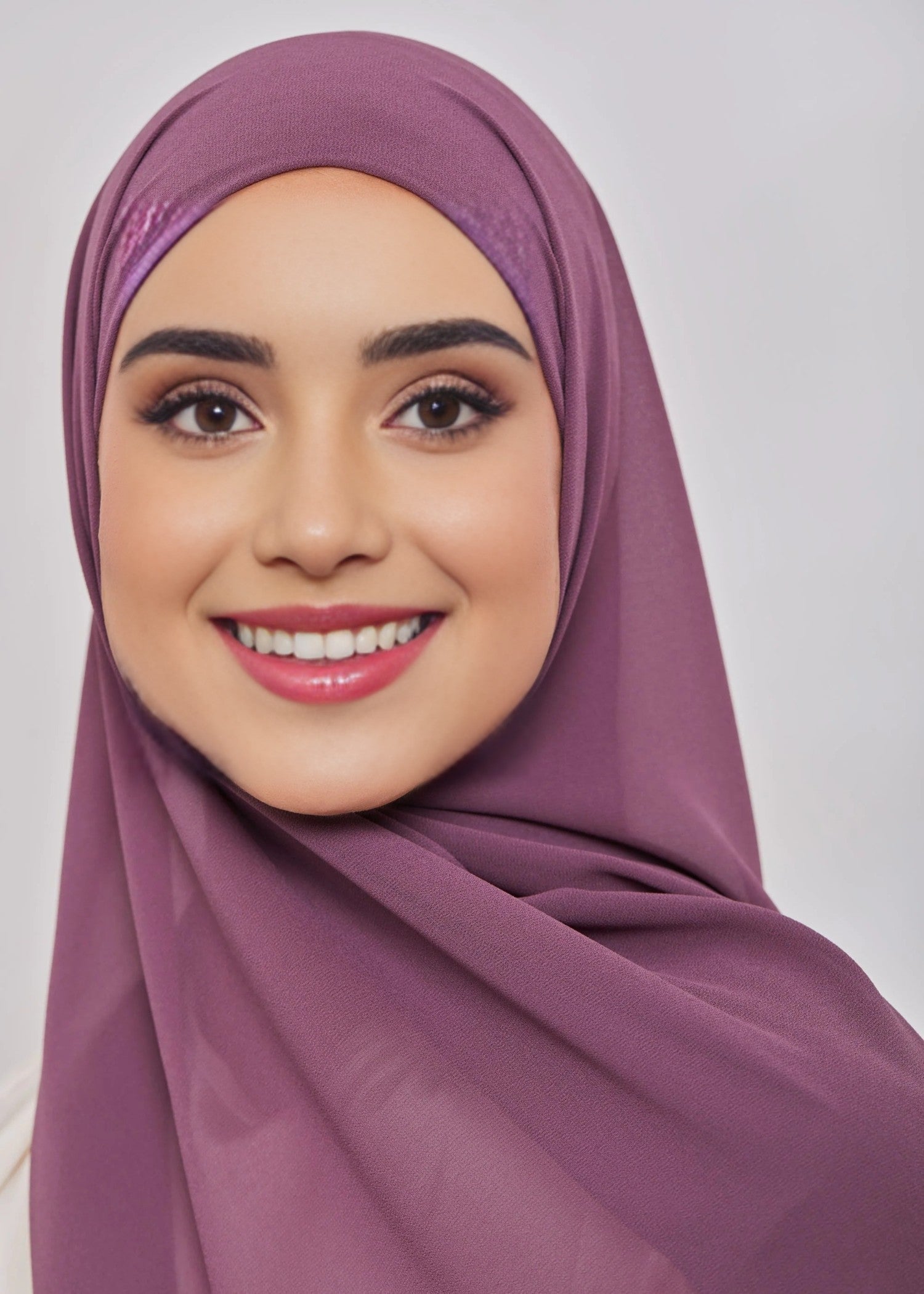 chiffon Hijab in Mauve