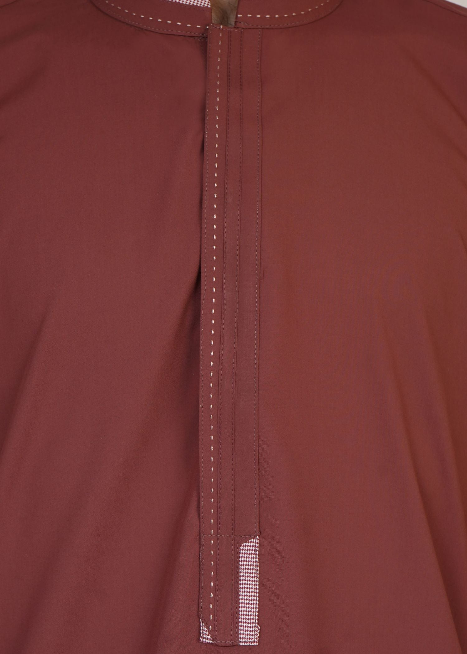wash & wear Shalwar Kameez in Brick red