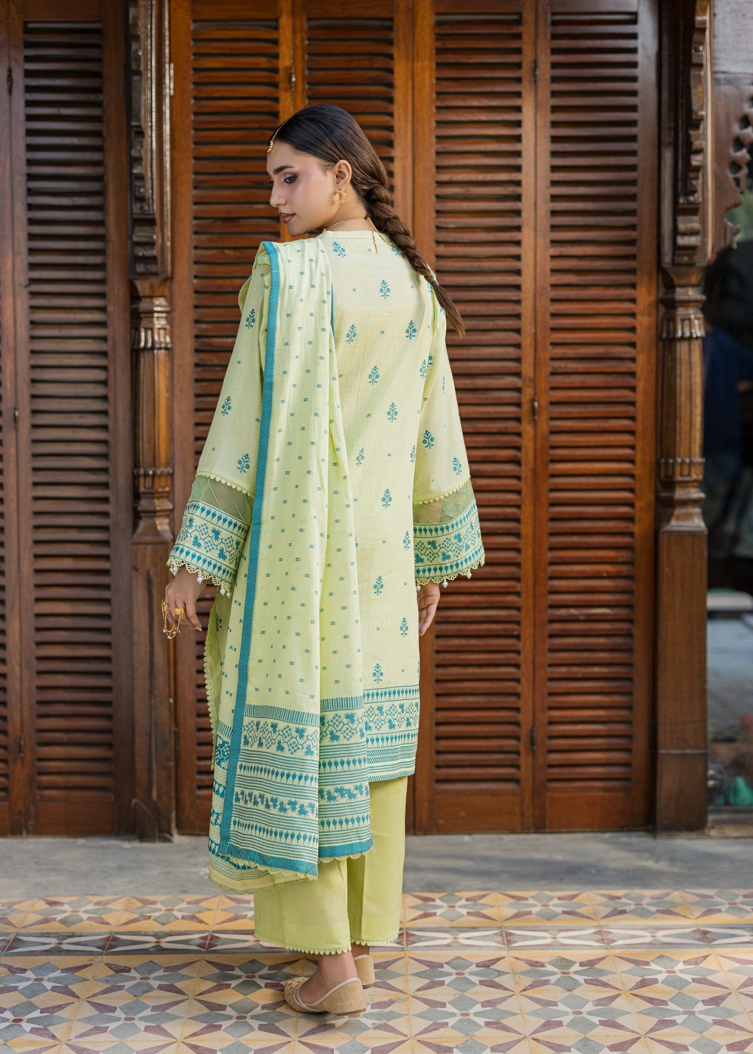 jacquard Unstitched in Green