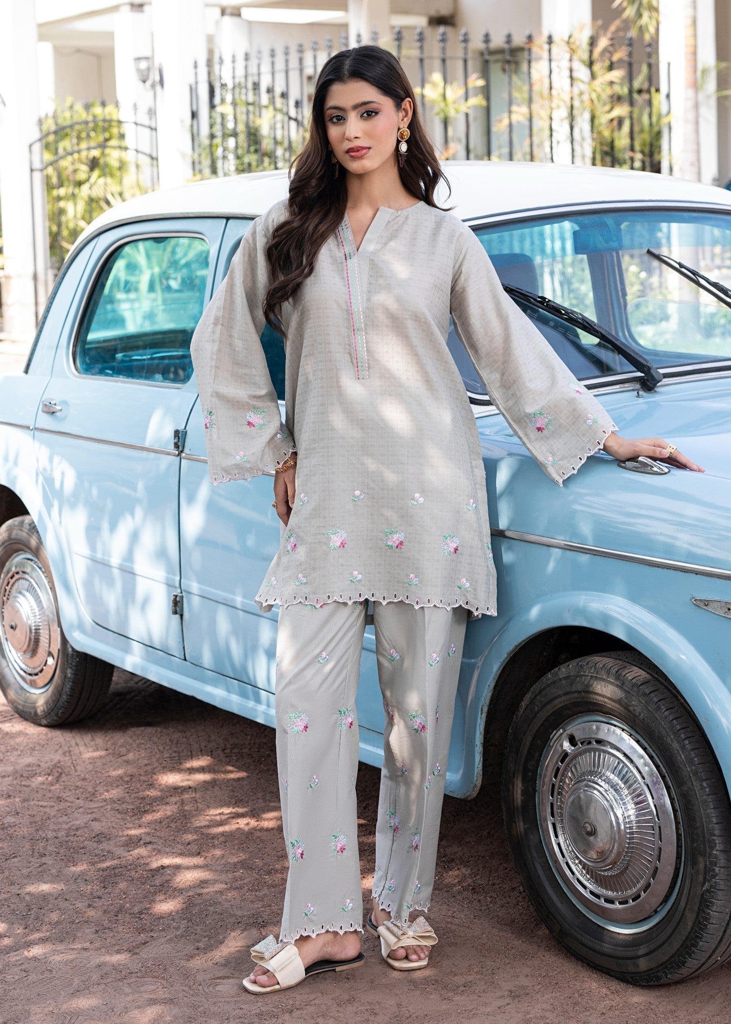 lawn Co Ord Sets in Grey
