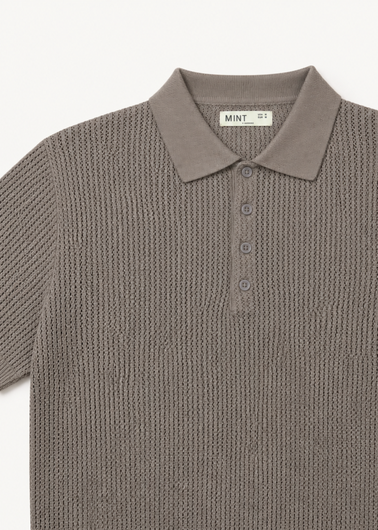 cotton Polo Shirt in Dim grey