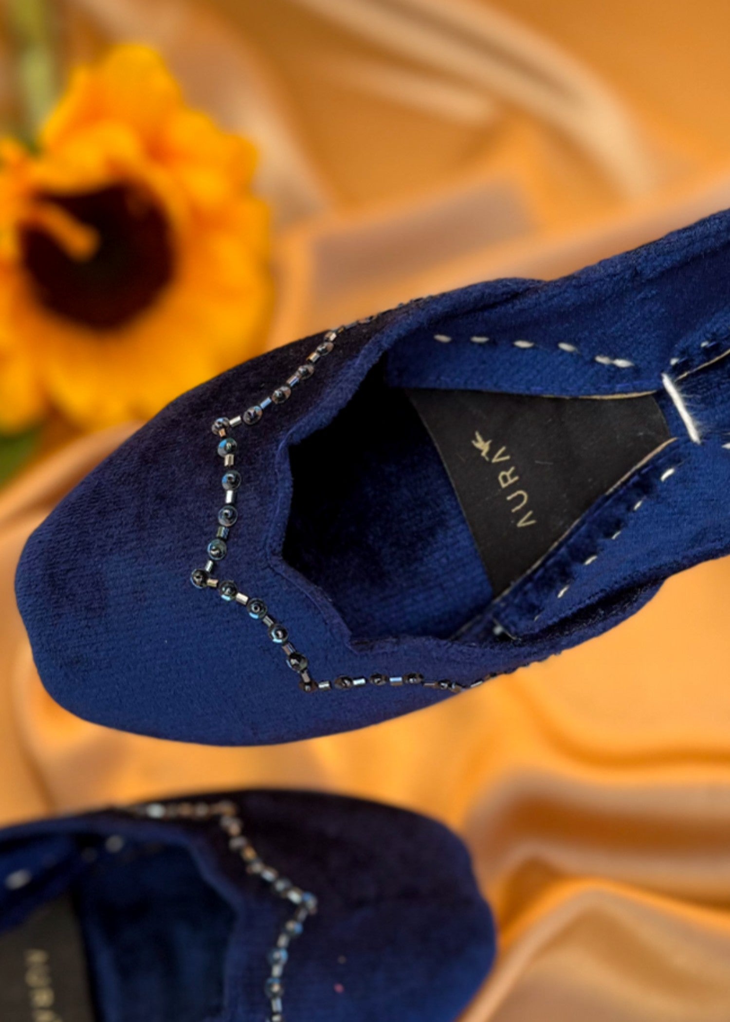 Khussa in Dark blue by - High Quality Women Khussa SAV1711