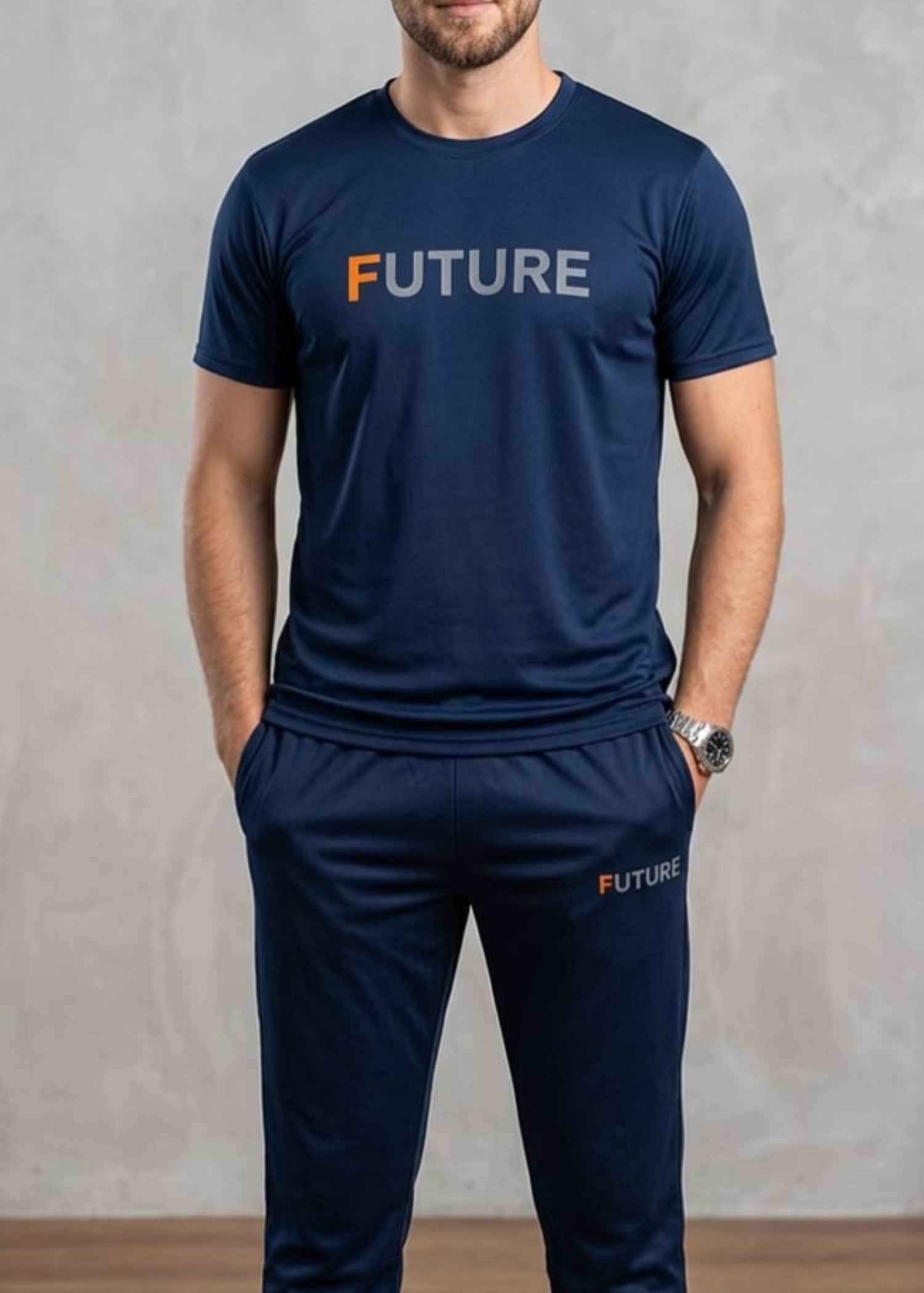 jersey knit Tracksuit in Blue