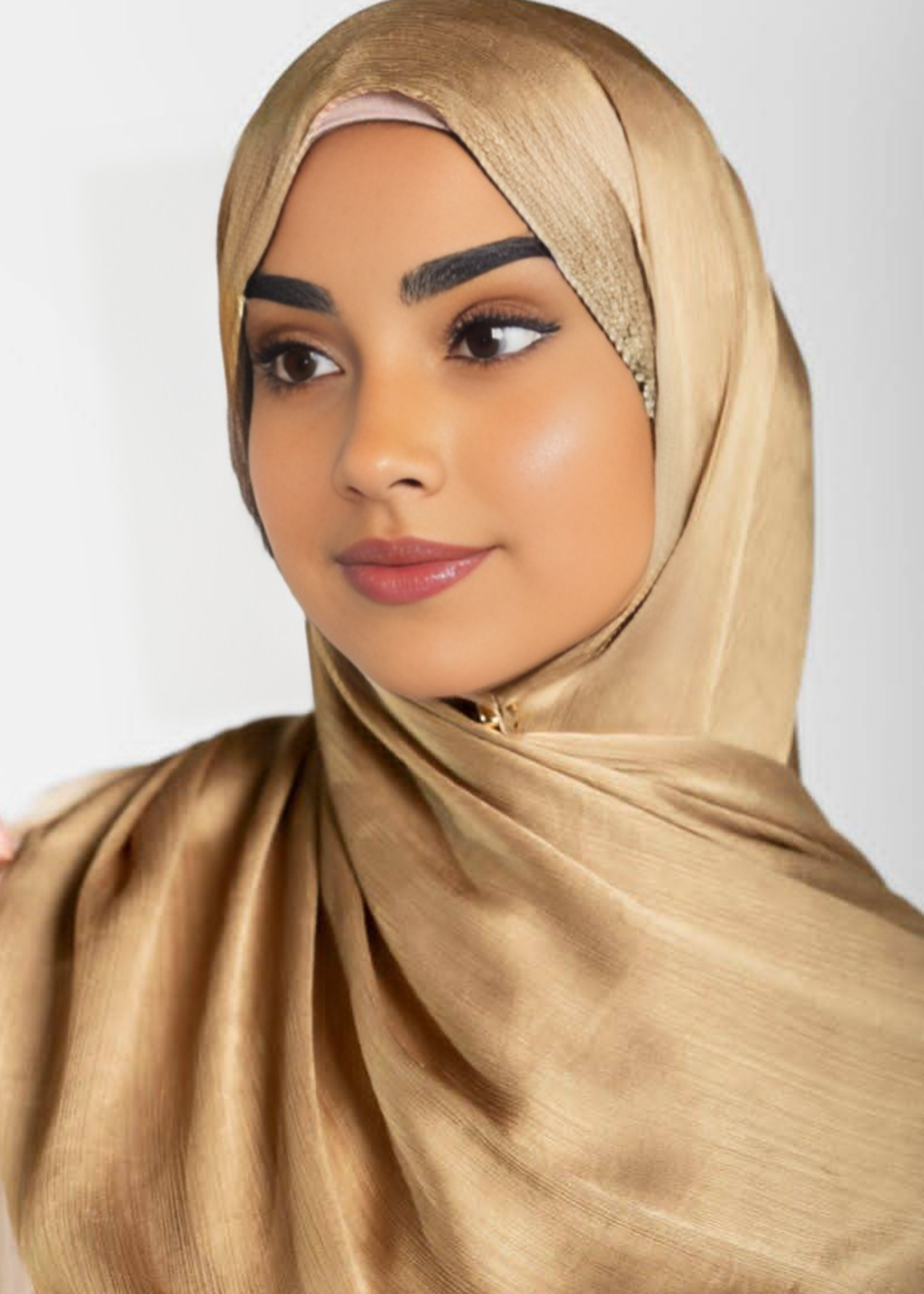 satin crepe Hijab in Blonde