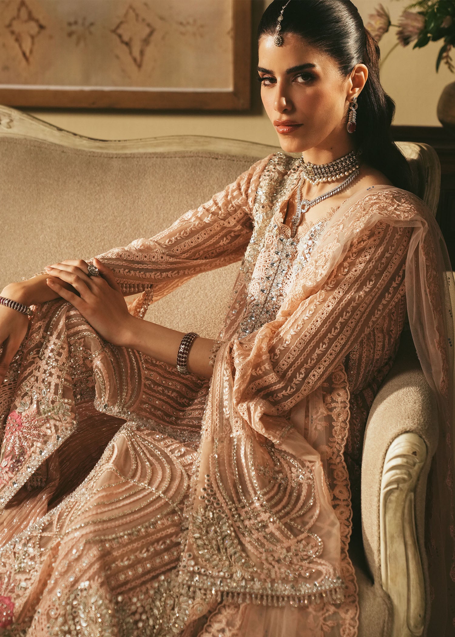 net Sharara in Pink