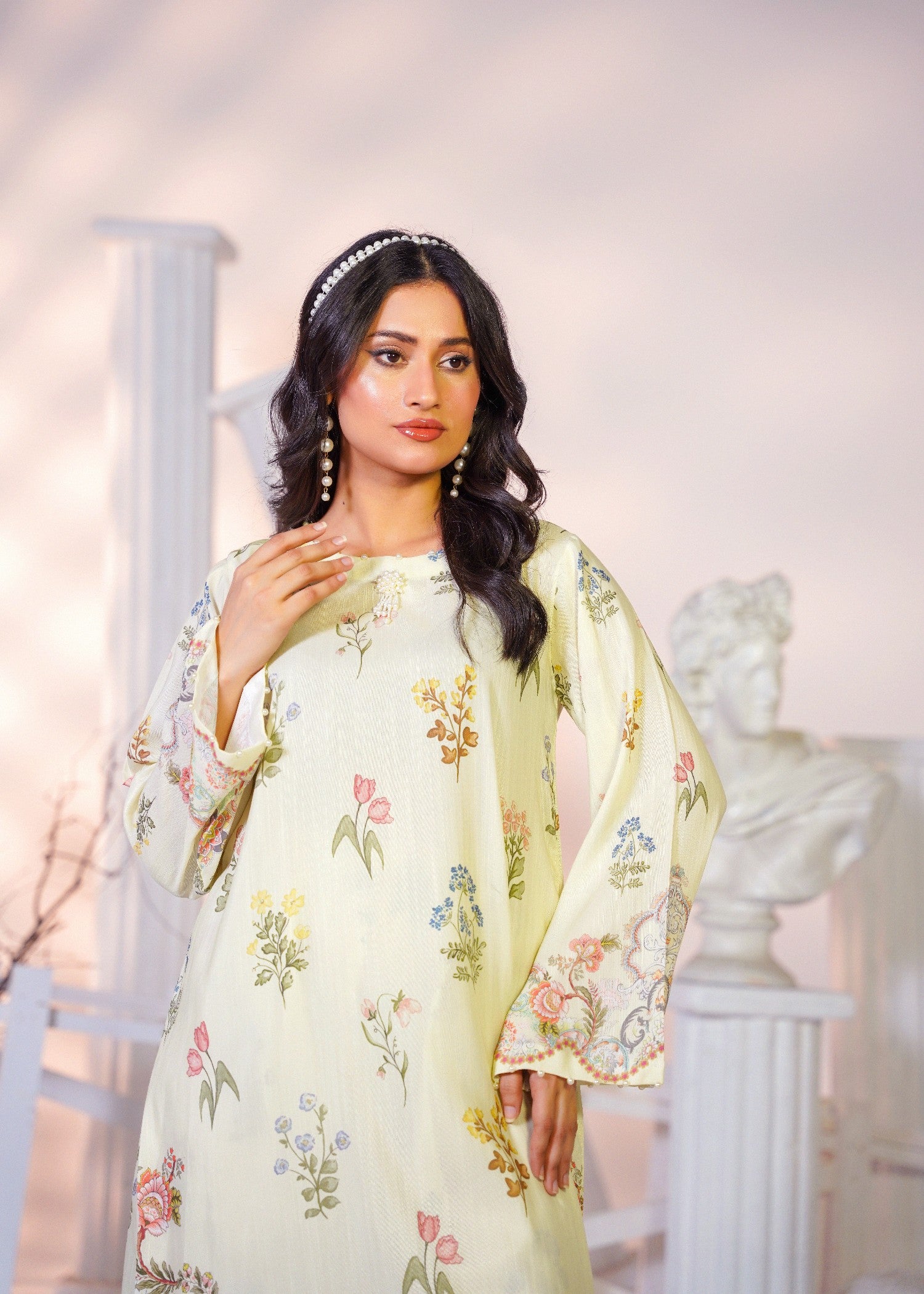 pk raw silk Kaftan in Cream