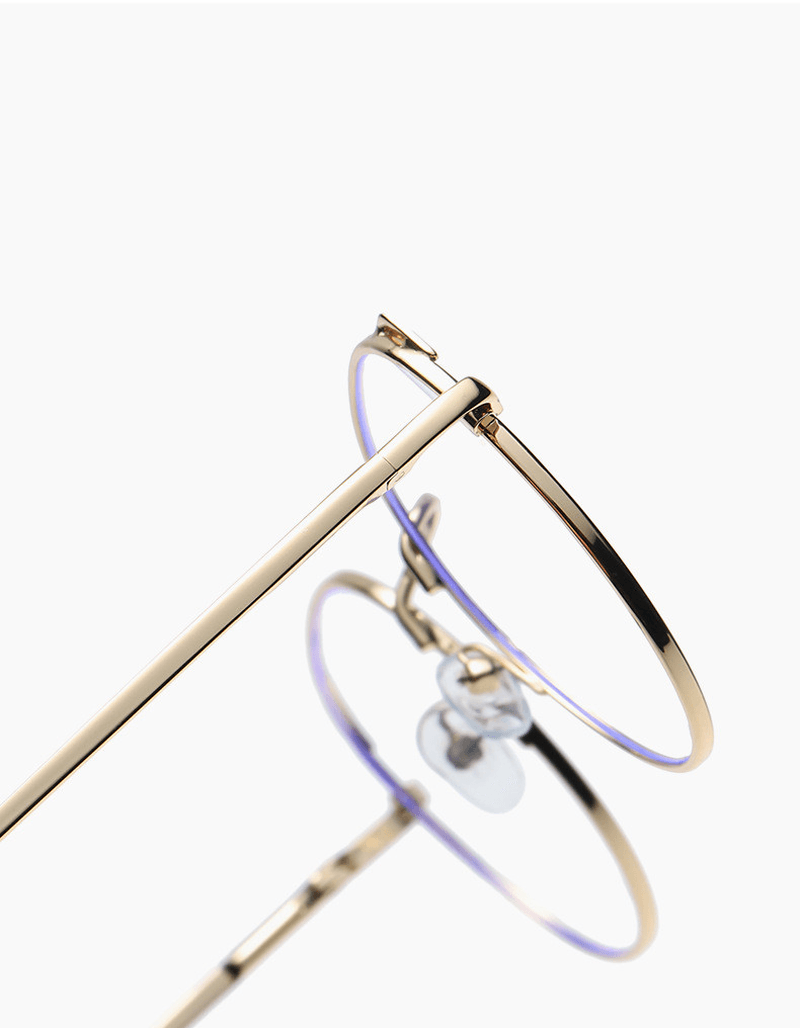 Stylish Women's Anti-Blue Light White Flat Mirror Glasses for Eye Protection