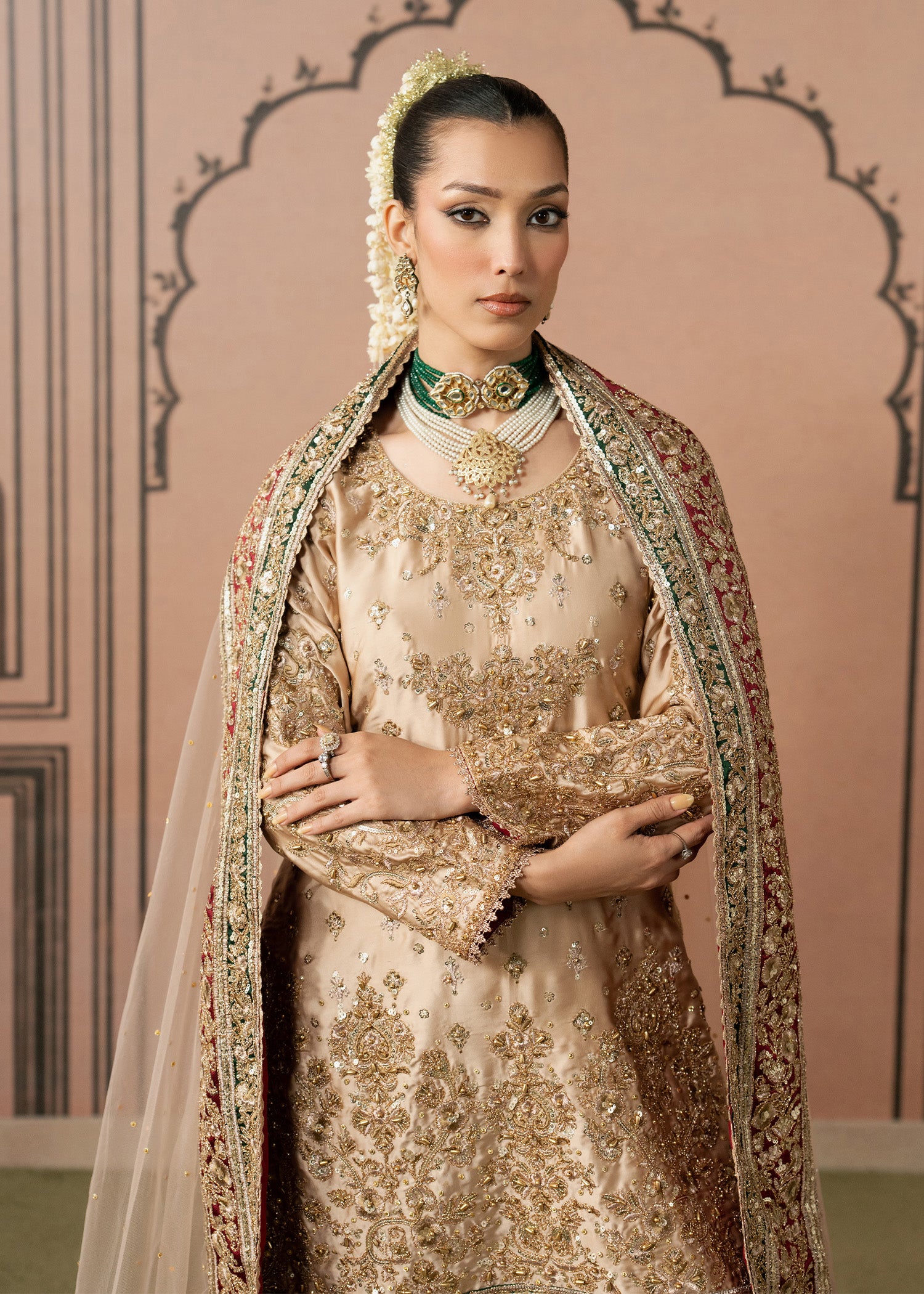 charmuse/shamooz Gharara in Cream