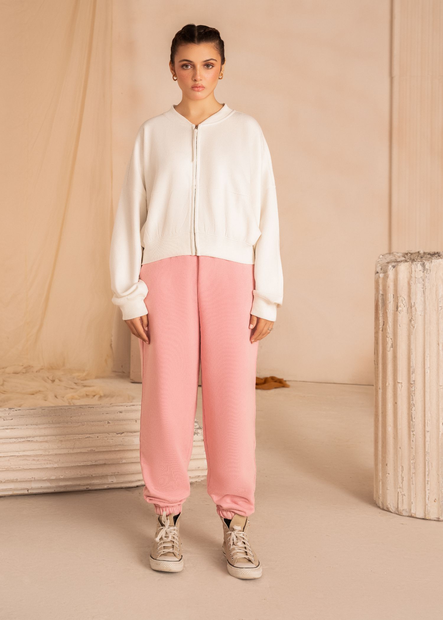 fleece Jacket in White
