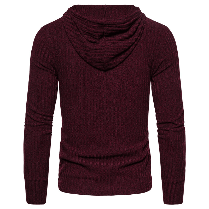 Men'S Stretch Solid Color Slim-Fit Sweater