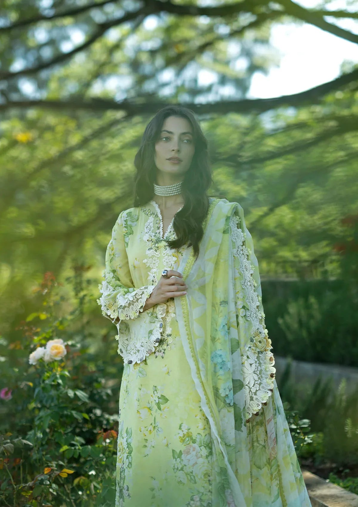 Signature Embroidered Lawn Prints – ESA-7A IVORY SEASON