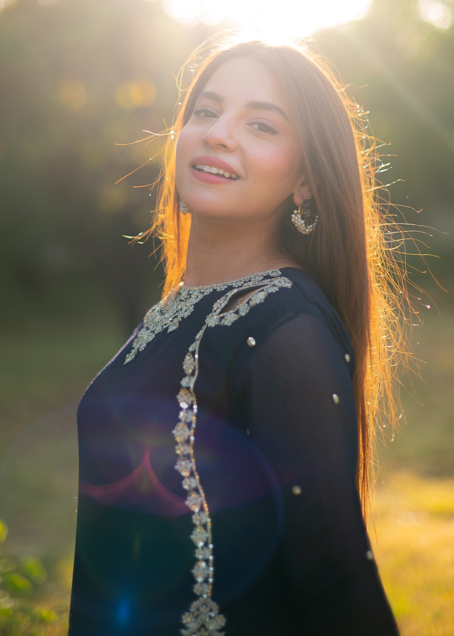 chiffon Sharara in Blue